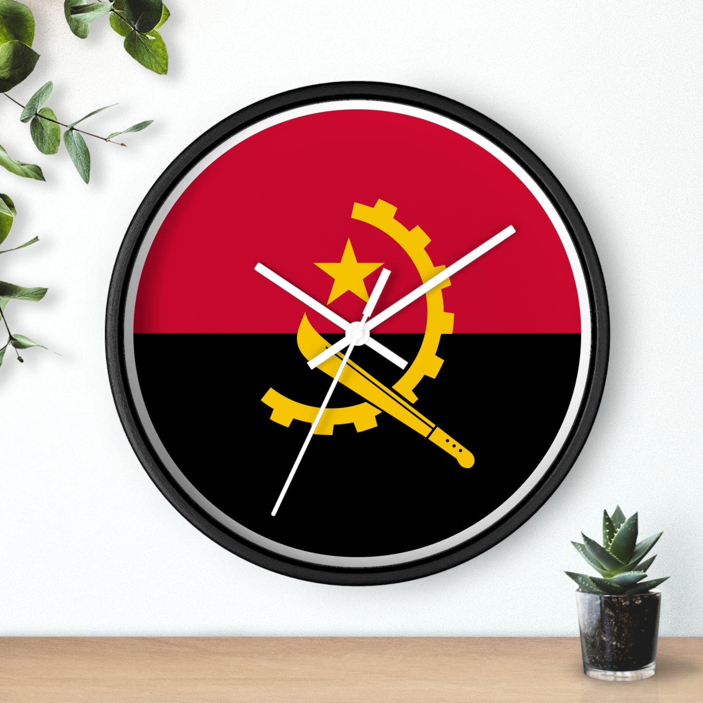 Angola Flag Wall Clock - Stylish Home Decor for Patriotic Enthusiasts