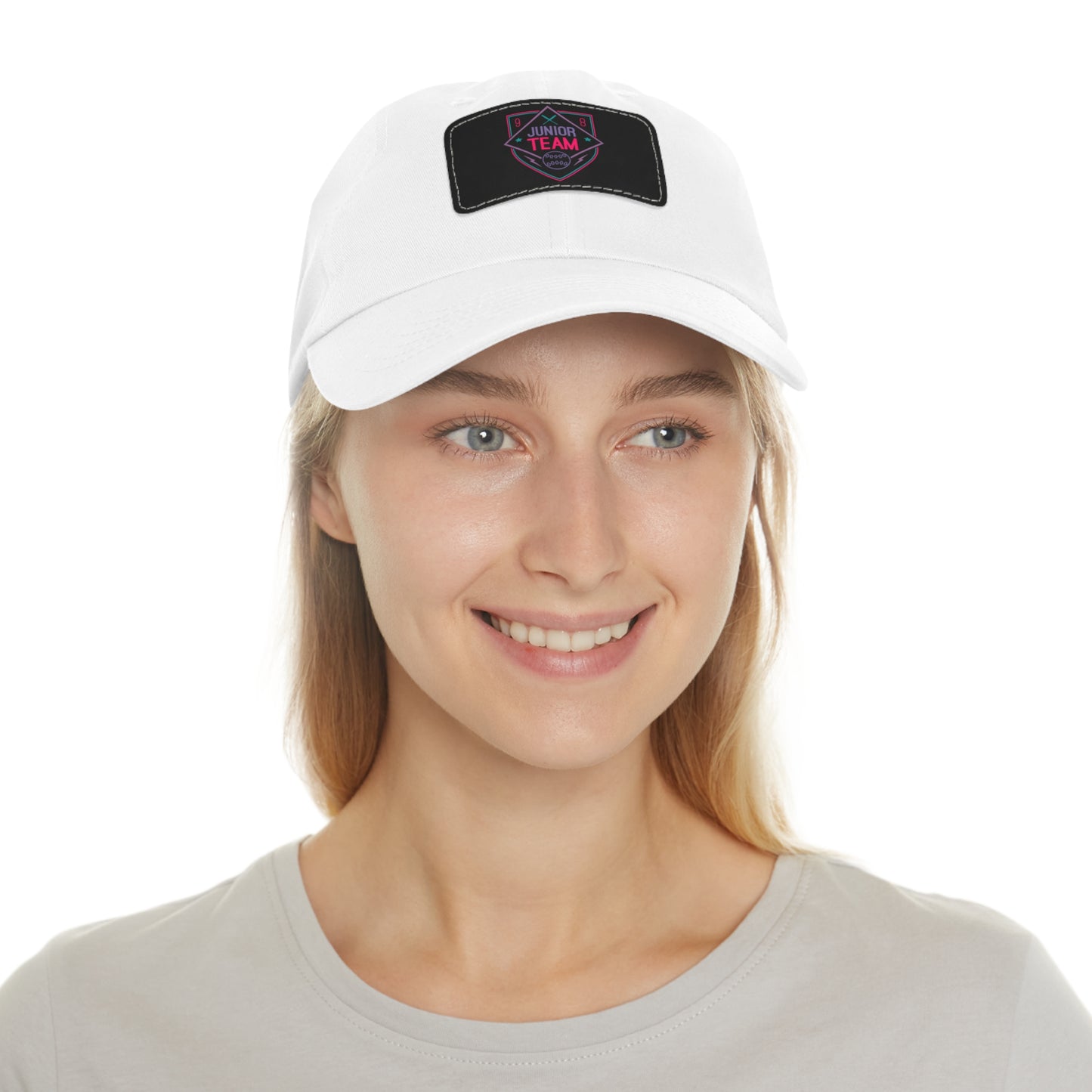 Junior Team Leather Patch Dad Hat | Casual Baseball Cap