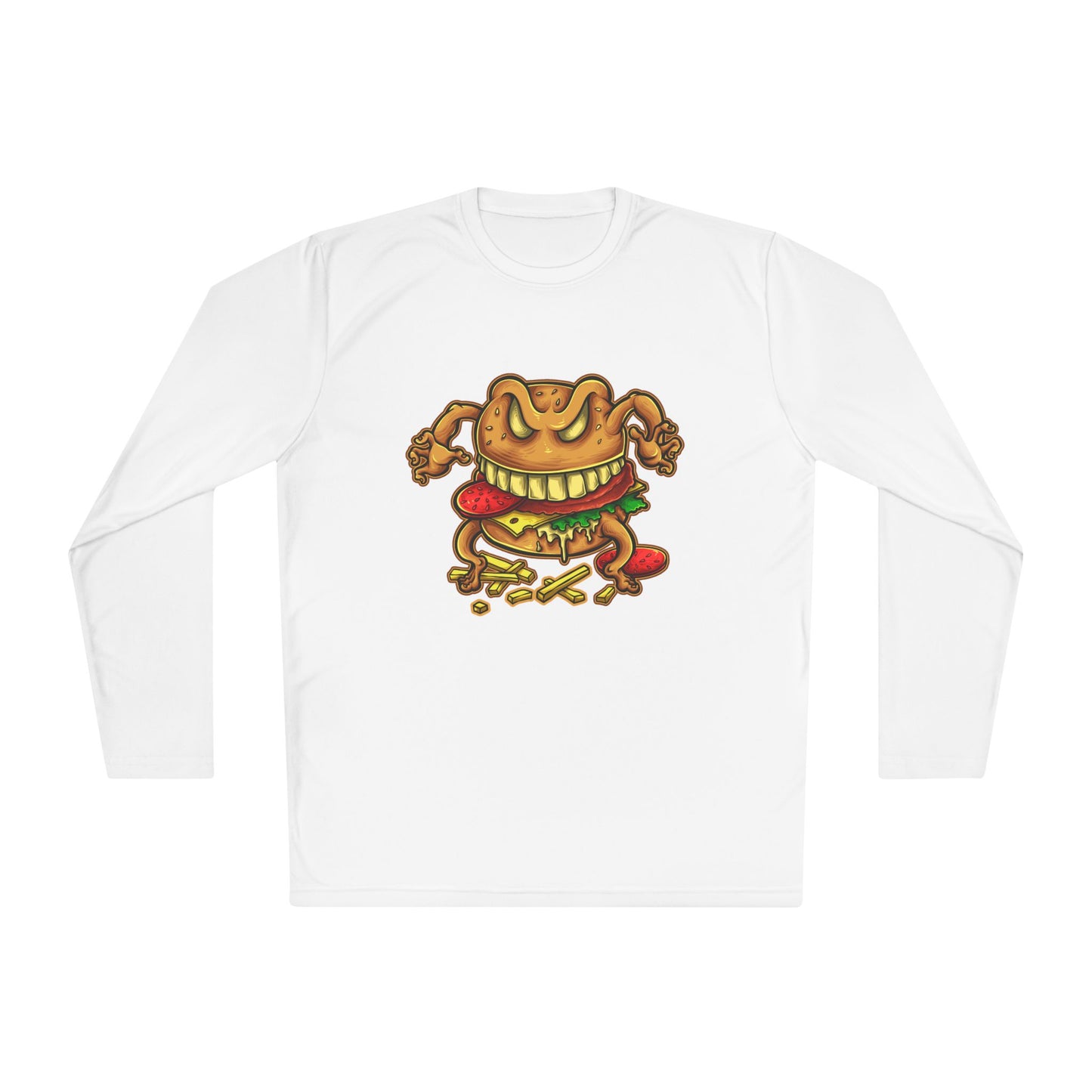 Men's Funny Burger Frog Long Sleeve Tee