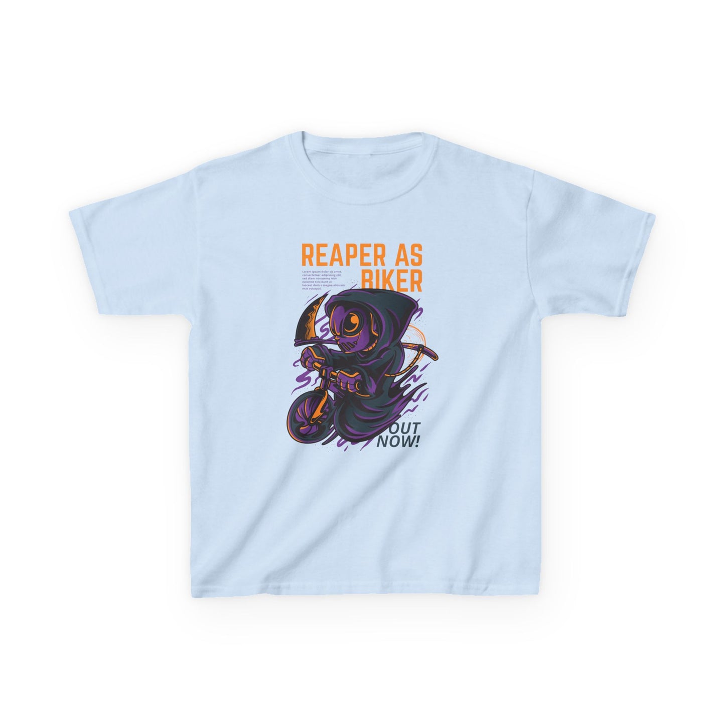 Kids Reaper Biker Graphic Tee - Fun and Playful T-Shirt