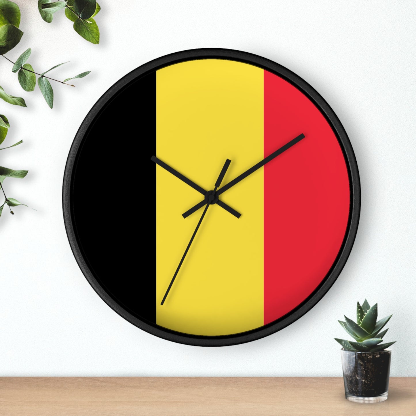 Belgian Flag Wall Clock - Timeless Home Decor for Belgium Lovers