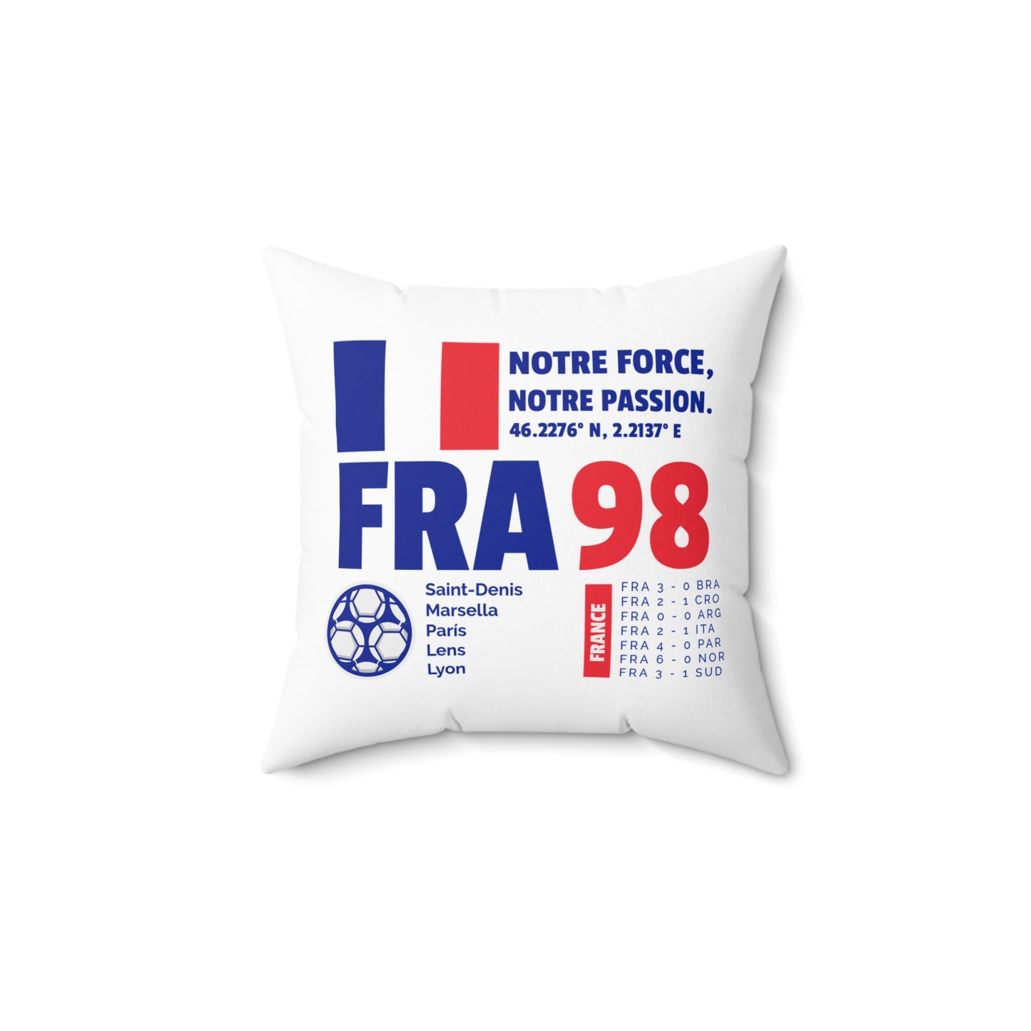 Fan Pillow France Soccer Always Victorious Design