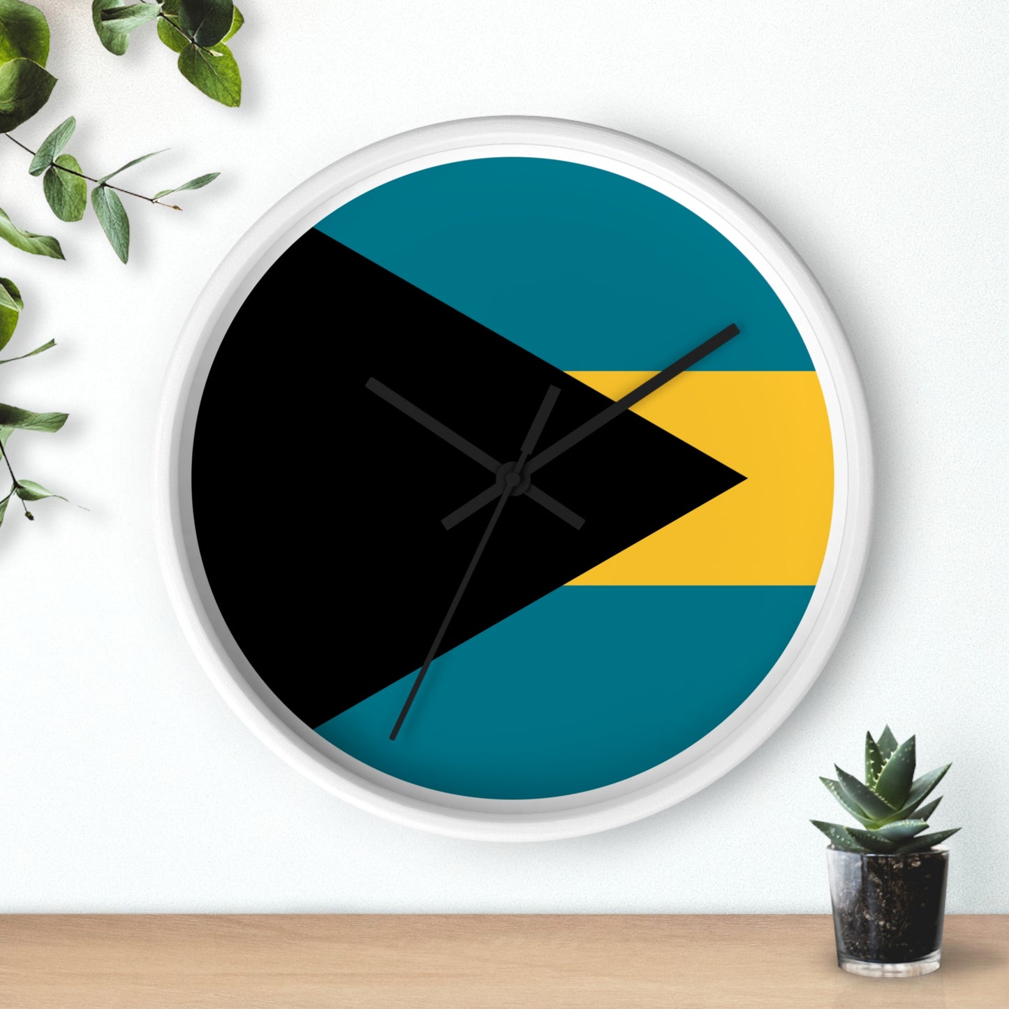 Bahamas Flag Wall Clock - Modern Home Decor for Beach Lovers