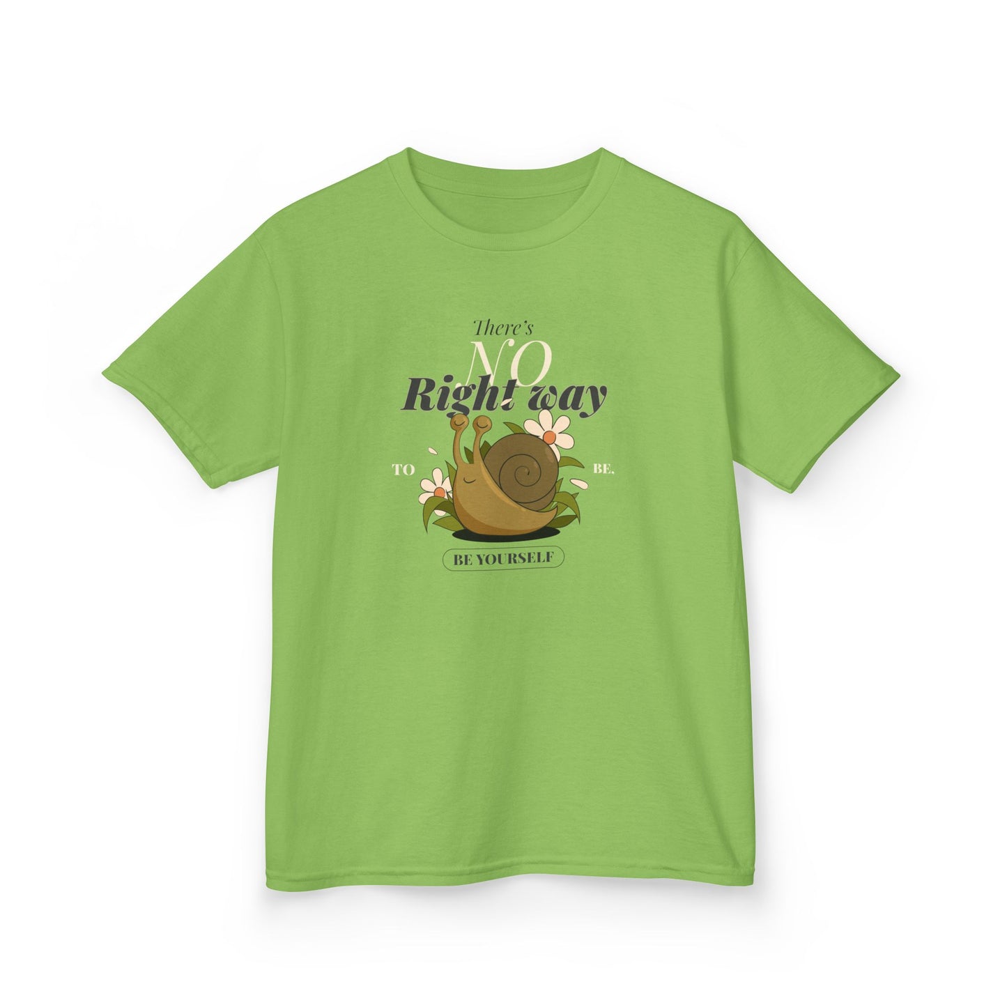 Kids Tee Snail Graphic 'There's Right Way' Inspirational T-Shirt