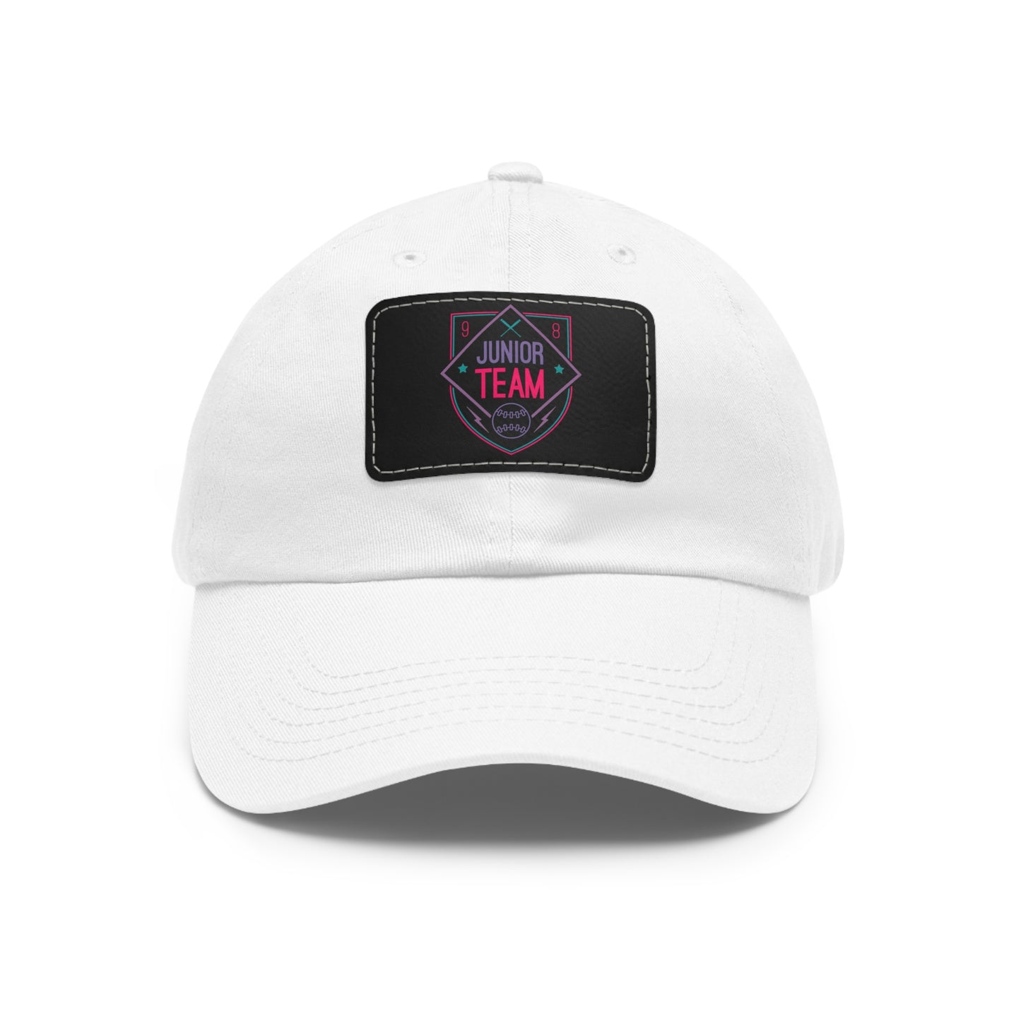 Junior Team Leather Patch Dad Hat | Casual Baseball Cap