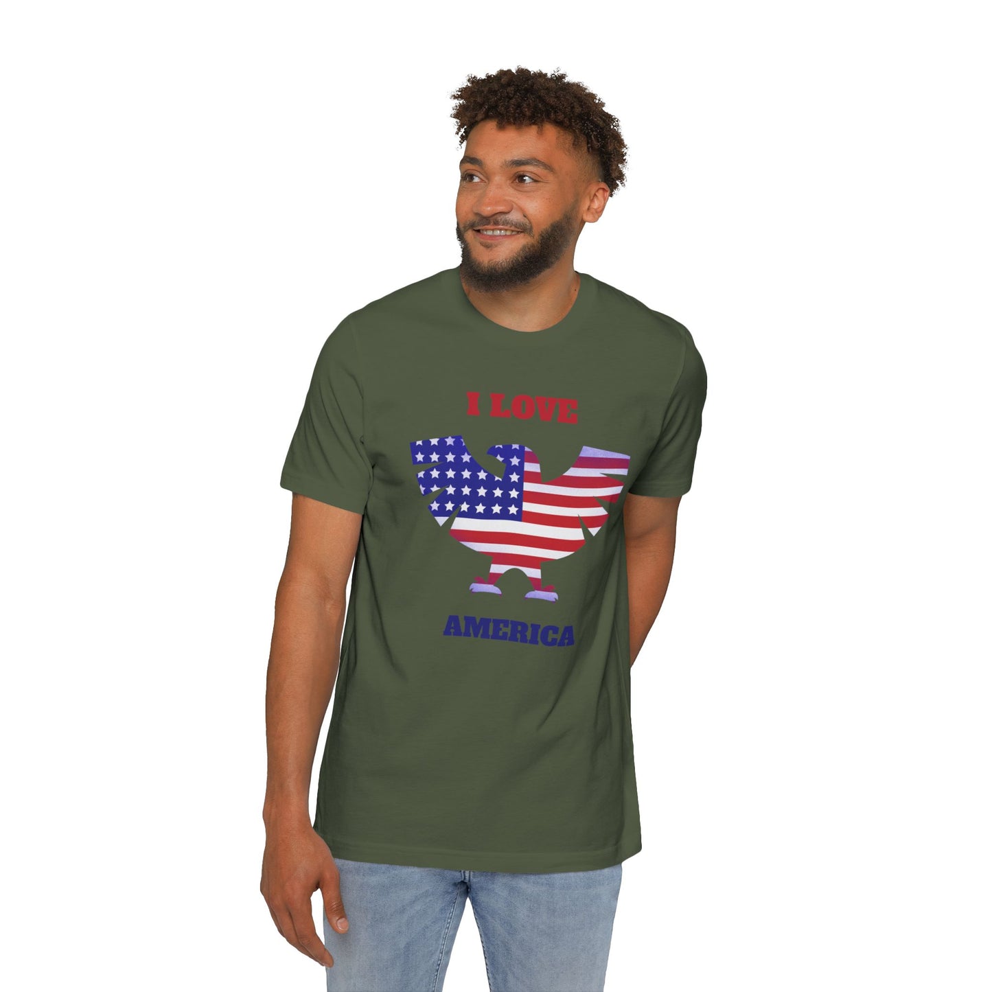 Patriotic Men's T-Shirt - I Love America USA-Made
