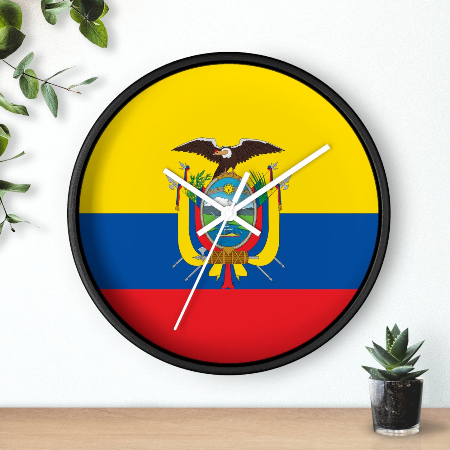 Ecuador Flag Wall Clock - Stylish Timepiece for Home & Office Décor