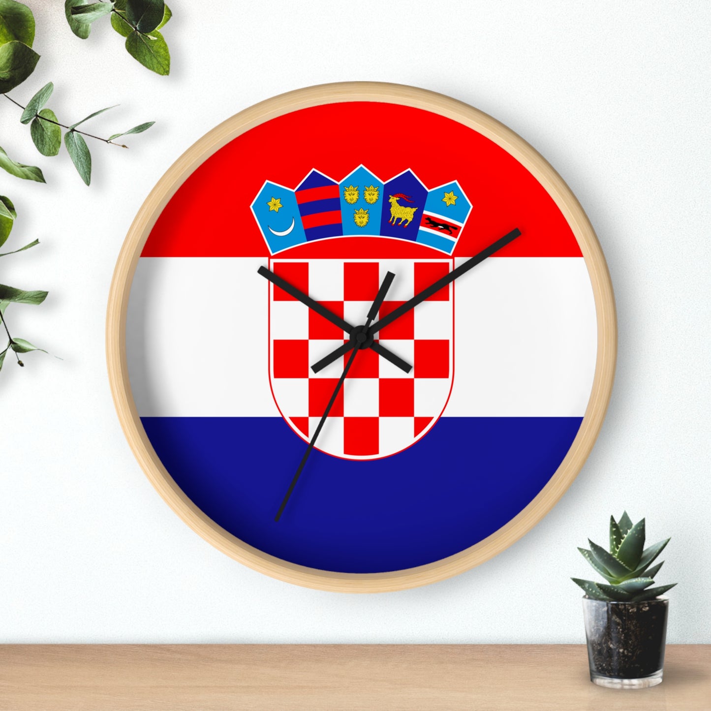 Croatian Flag Wall Clock - Elegant Home Decor for National Pride