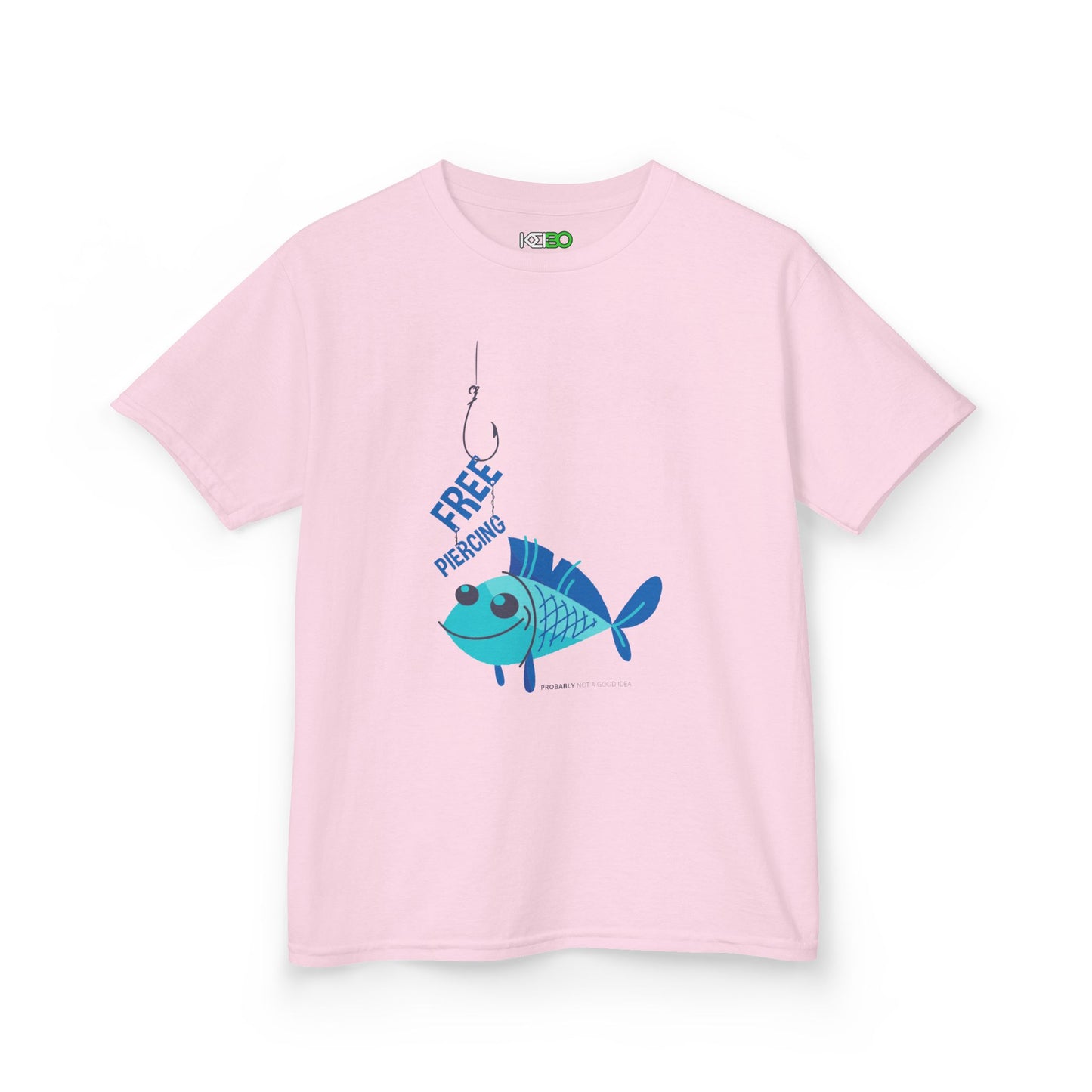 Kids Fishing Adventure T-shirt for Girls - "Free to Swim" Design
