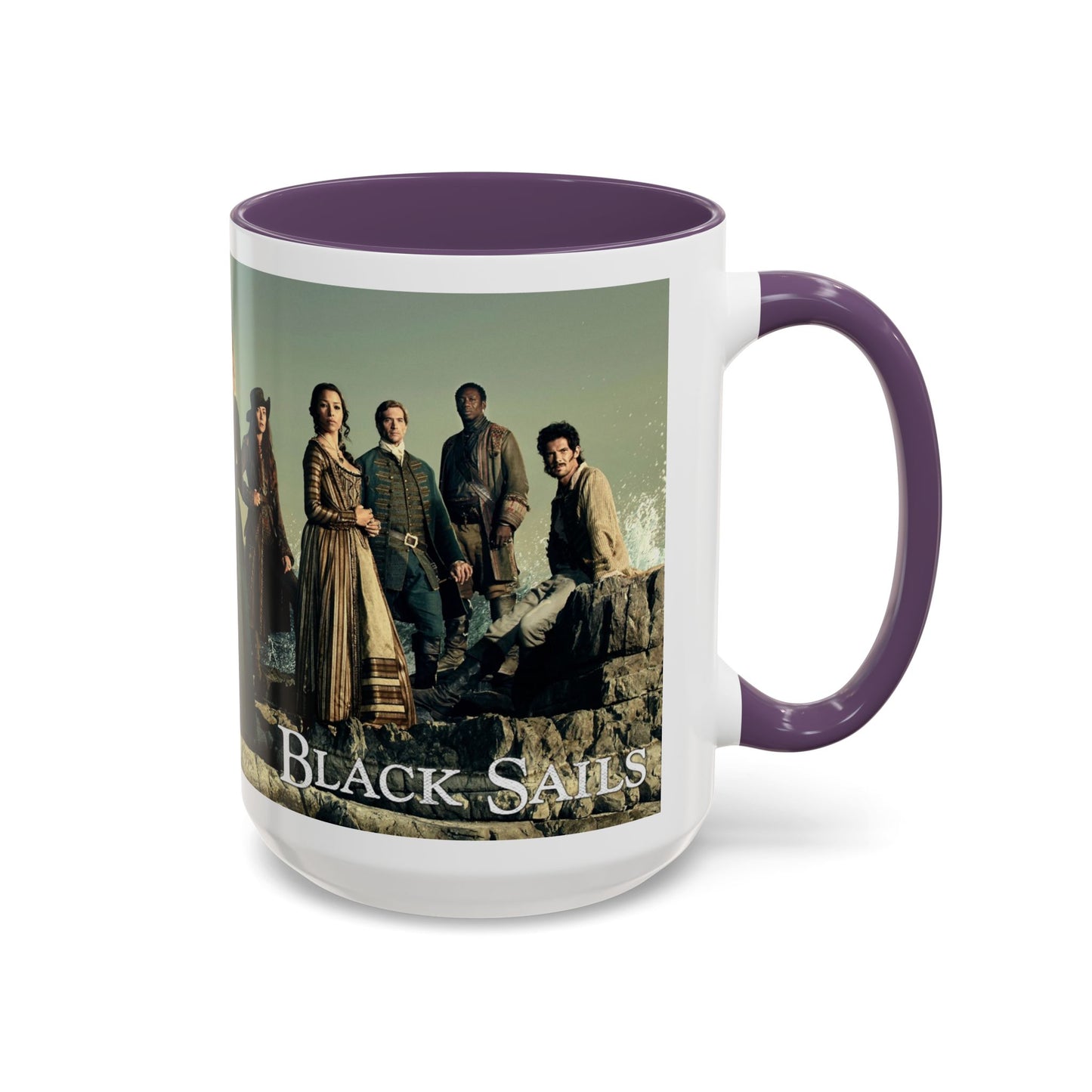 Black Sails Accent Coffee Mug - 11oz & 15oz | For Fans of Adventure & Pirates