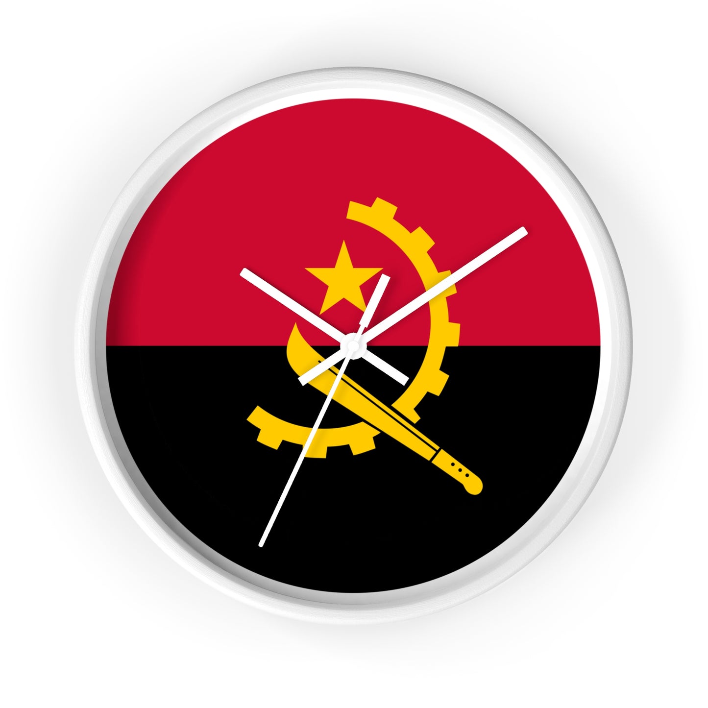 Angola Flag Wall Clock - Stylish Home Decor for Patriotic Enthusiasts