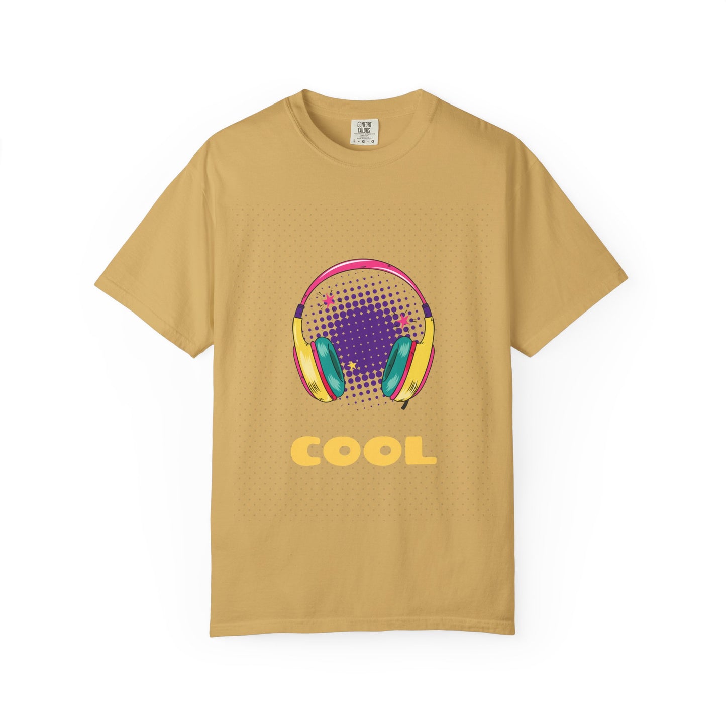 Cool Vibes Unisex Garment-Dyed T-Shirt with Headphones Graphic