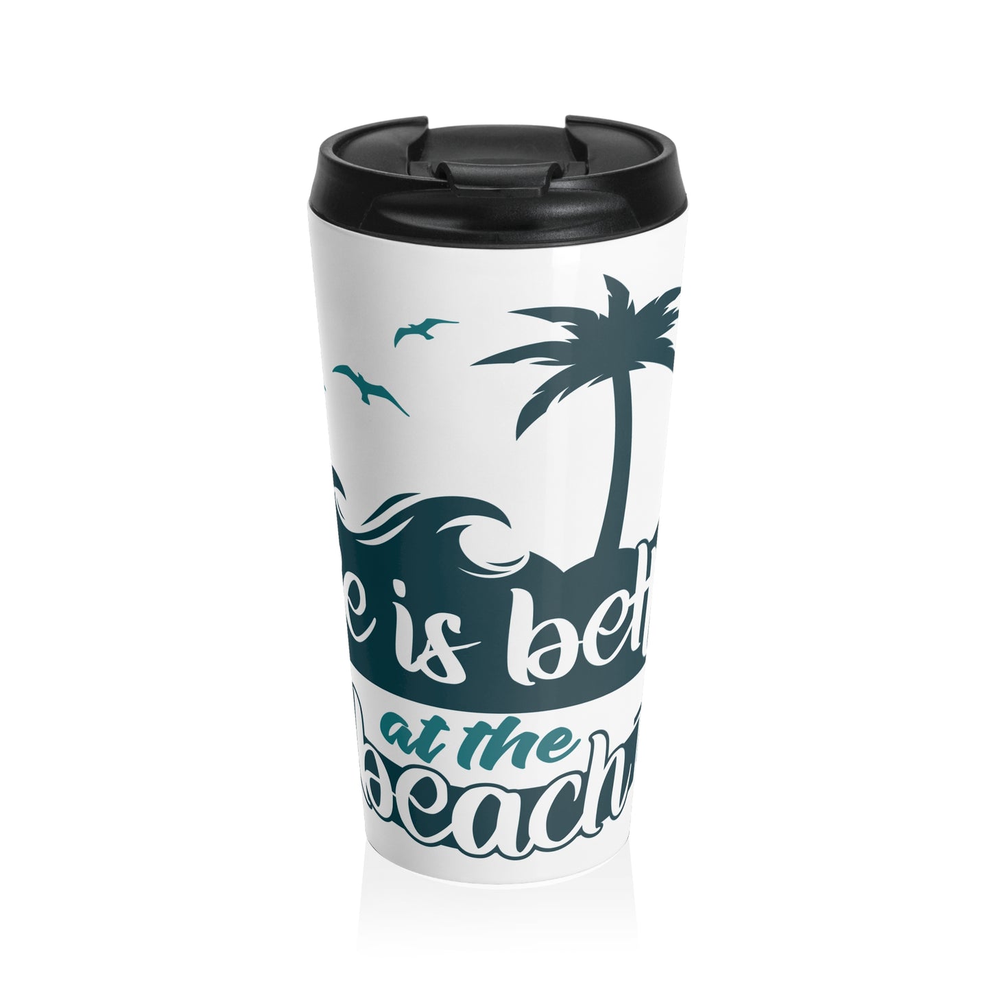 Beach Vibes Stainless Steel Travel Mug