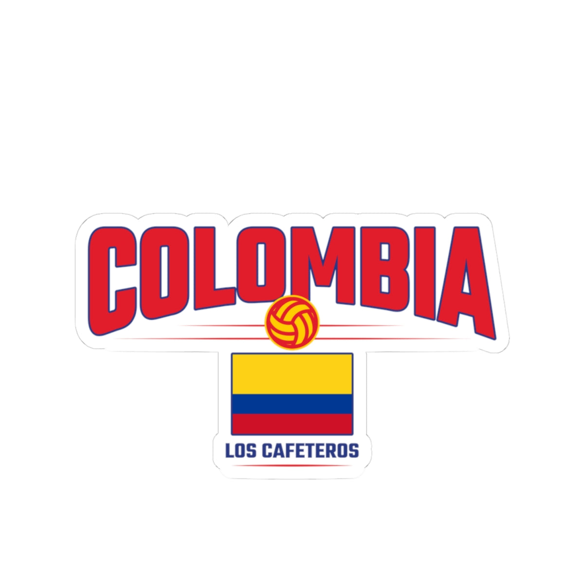 Cut Stickers Vibrant Soccer Colombia Cafeteros Kiss Pride for Fans