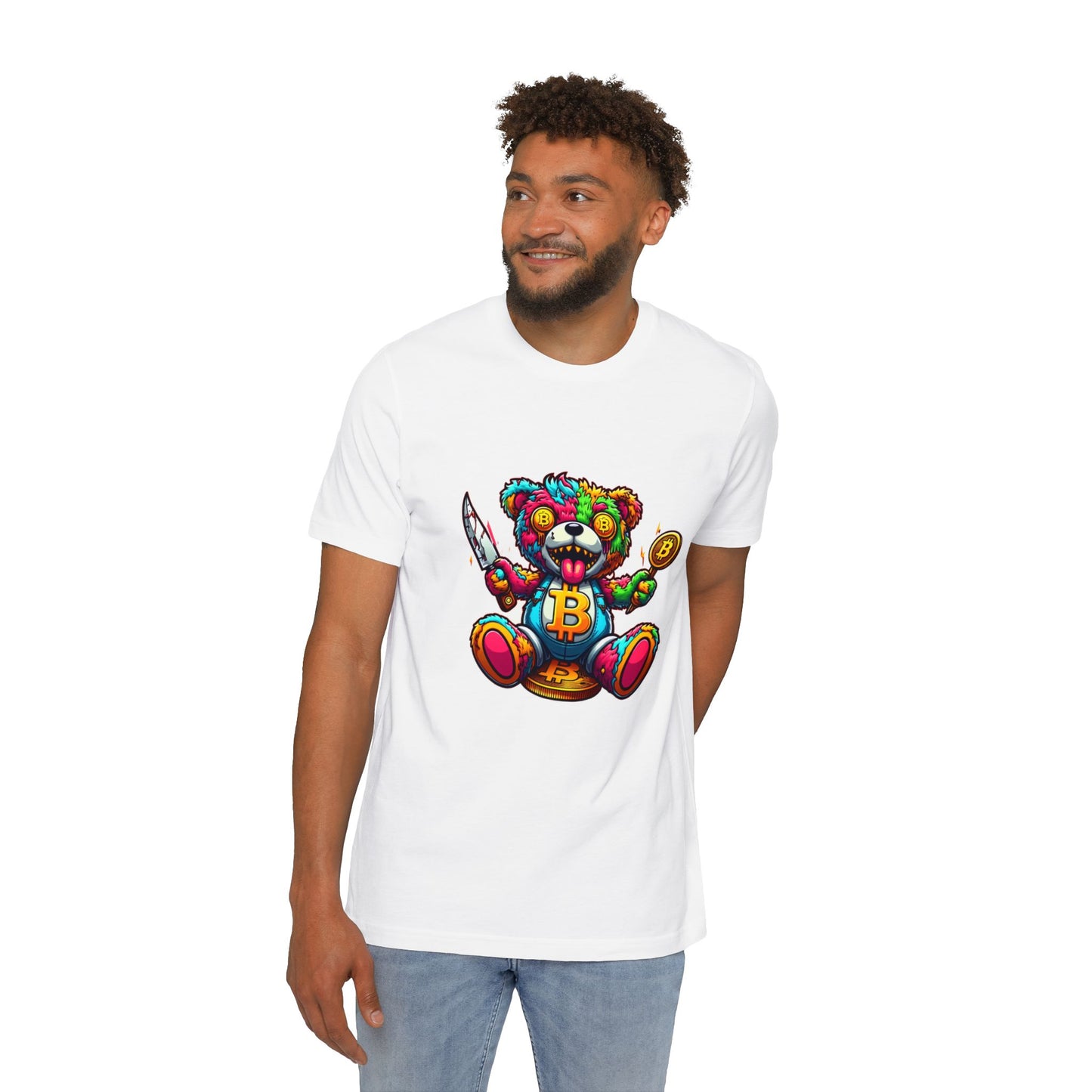 Colorful Bitcoin Bear Men's T-Shirt – Fun & Trendy Graphic Tee