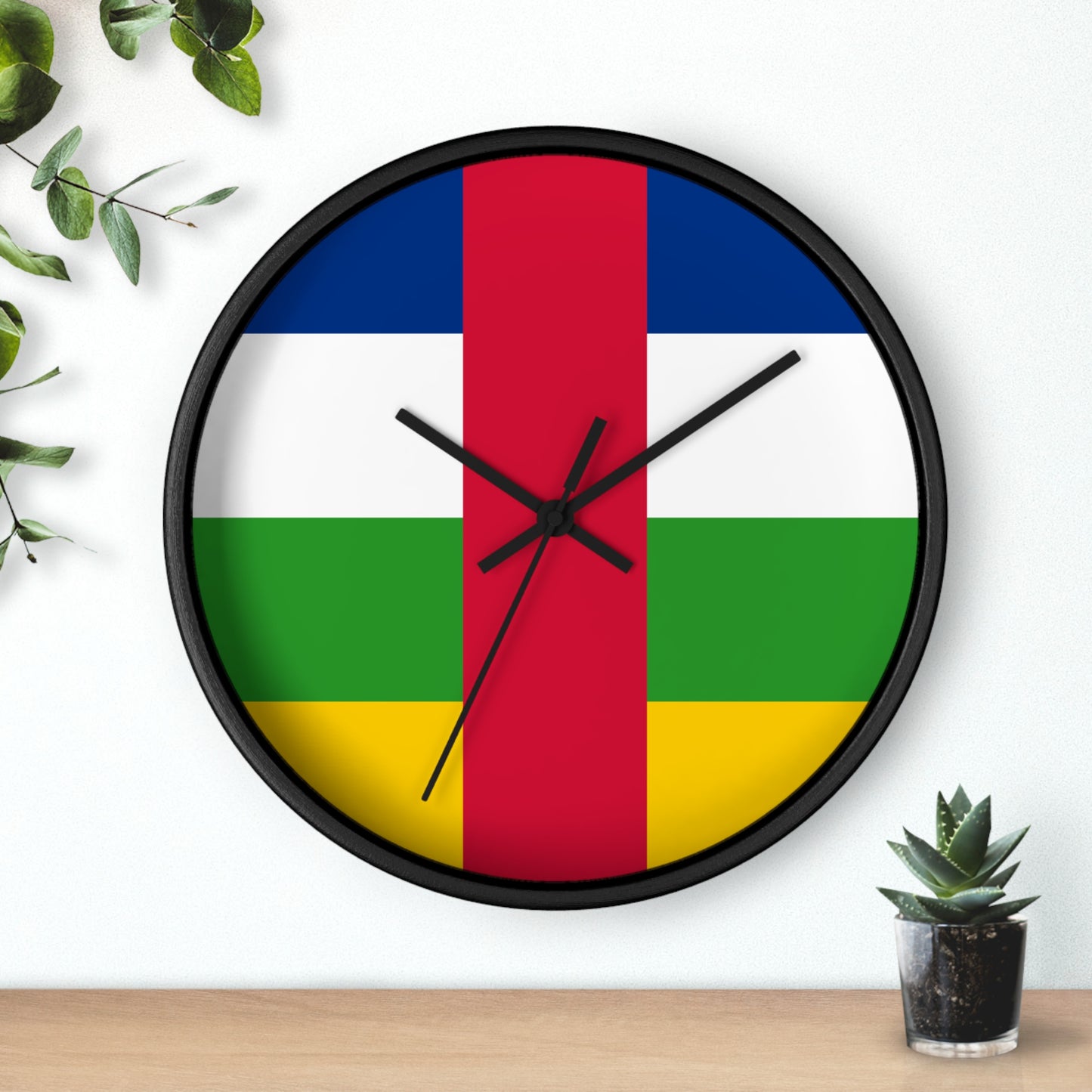 Central African Republic Flag Wall Clock - Stylish Home Decor