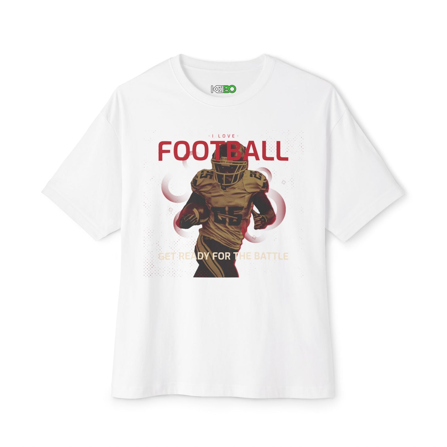 Men's Oversized American Football Tee | I Love Football T-shirt