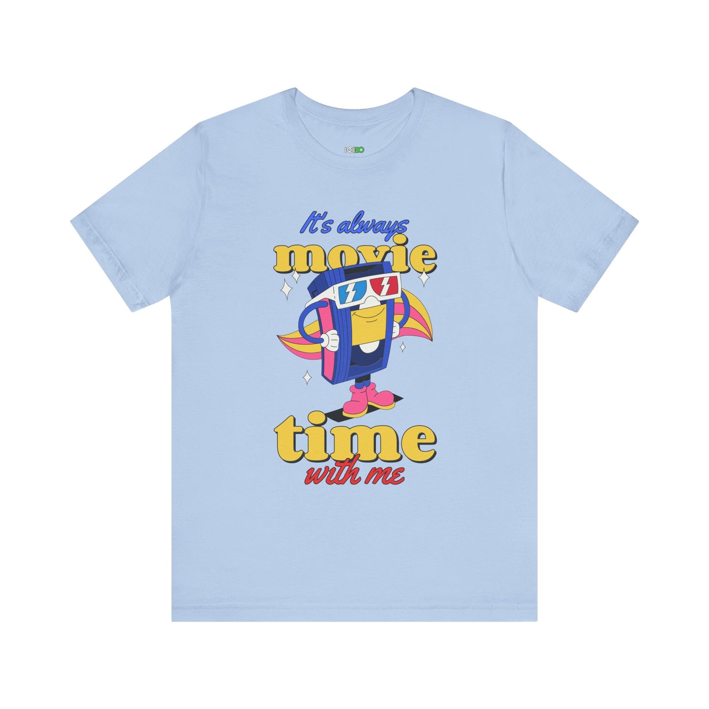 Movie Time Men's Jersey Tee - Fun Graphic T-Shirt for Film Lovers