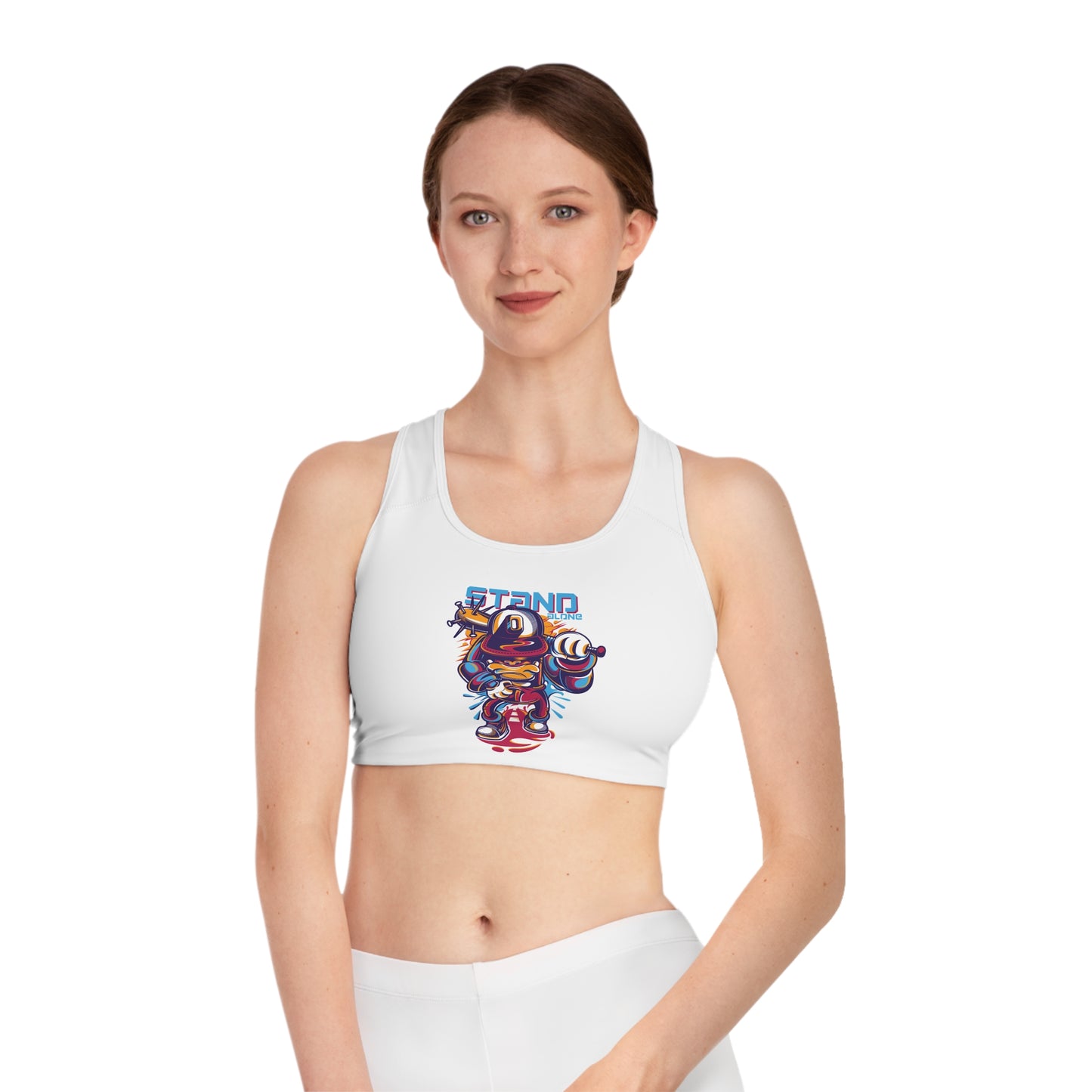 Stand Out Graphic Sports Bra for Active Lifestyle