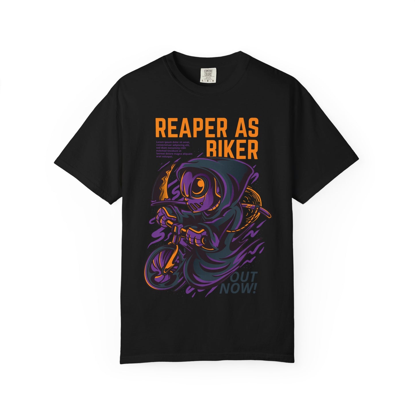 Reaper as Biker Men T-Shirt - Cool Graphic Tee for Bikers and Goth Enthusiasts