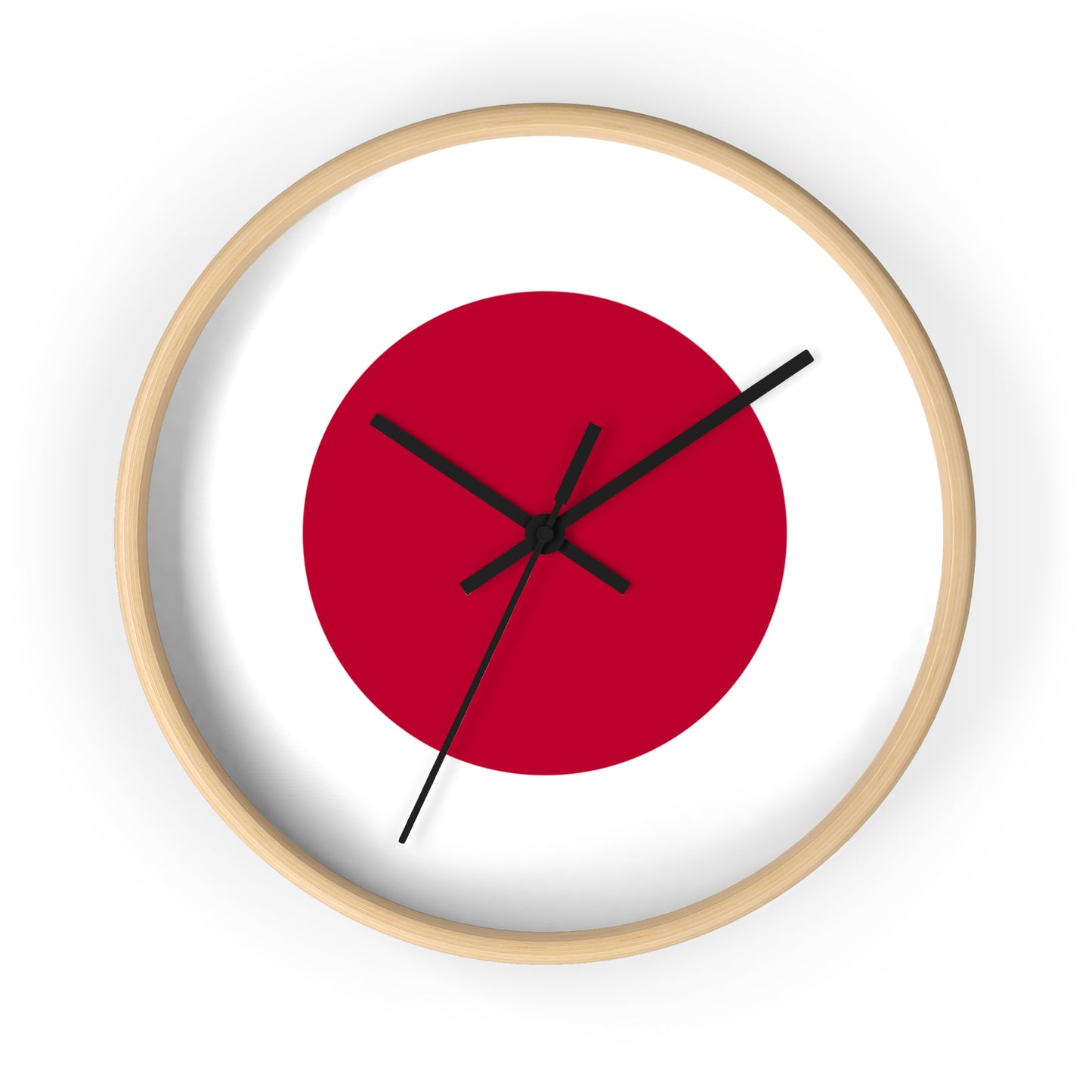 Minimalist Japanese Flag Wall Clock - Modern Decor for Home or Office