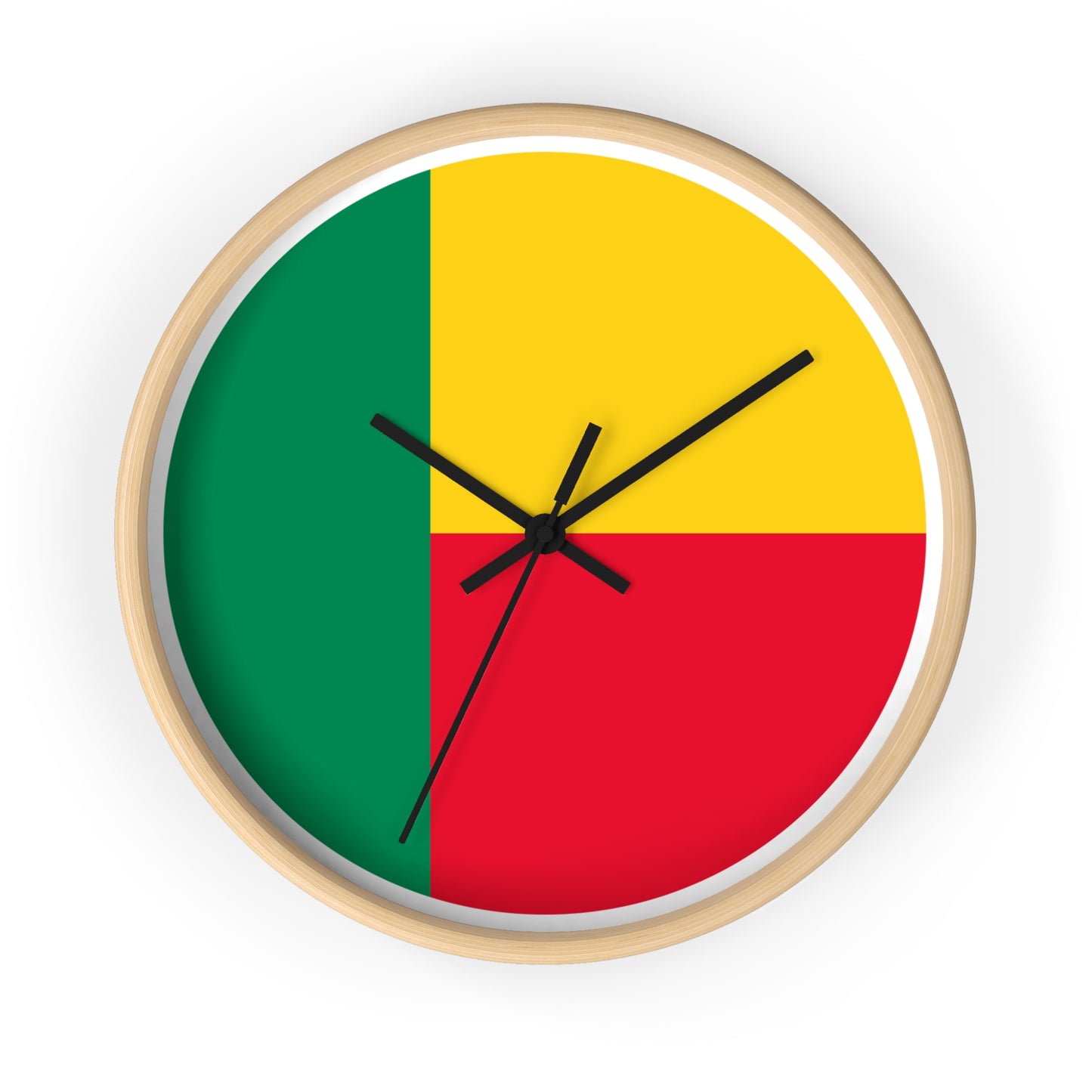 Benin Flag Wall Clock - Vibrant Home Décor for Cultural Enthusiasts