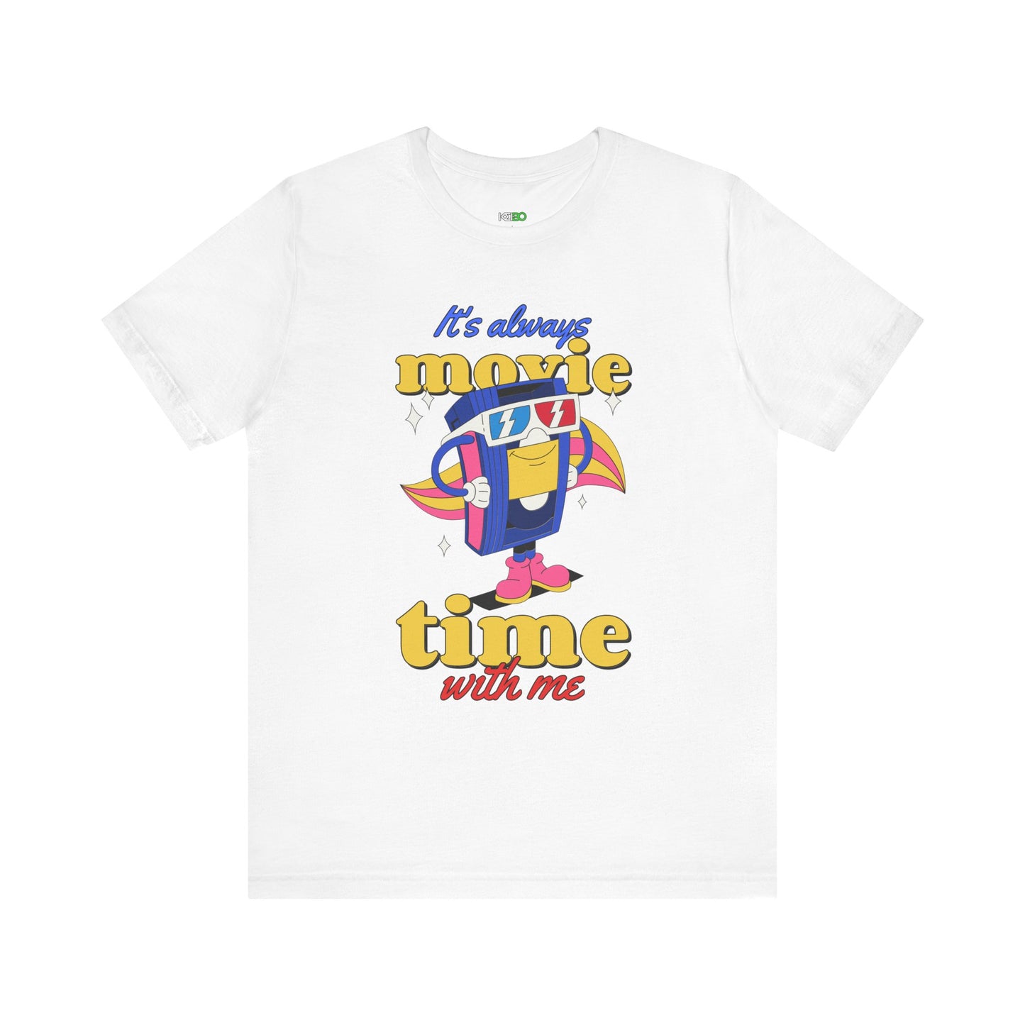 Movie Time Men's Jersey Tee - Fun Graphic T-Shirt for Film Lovers
