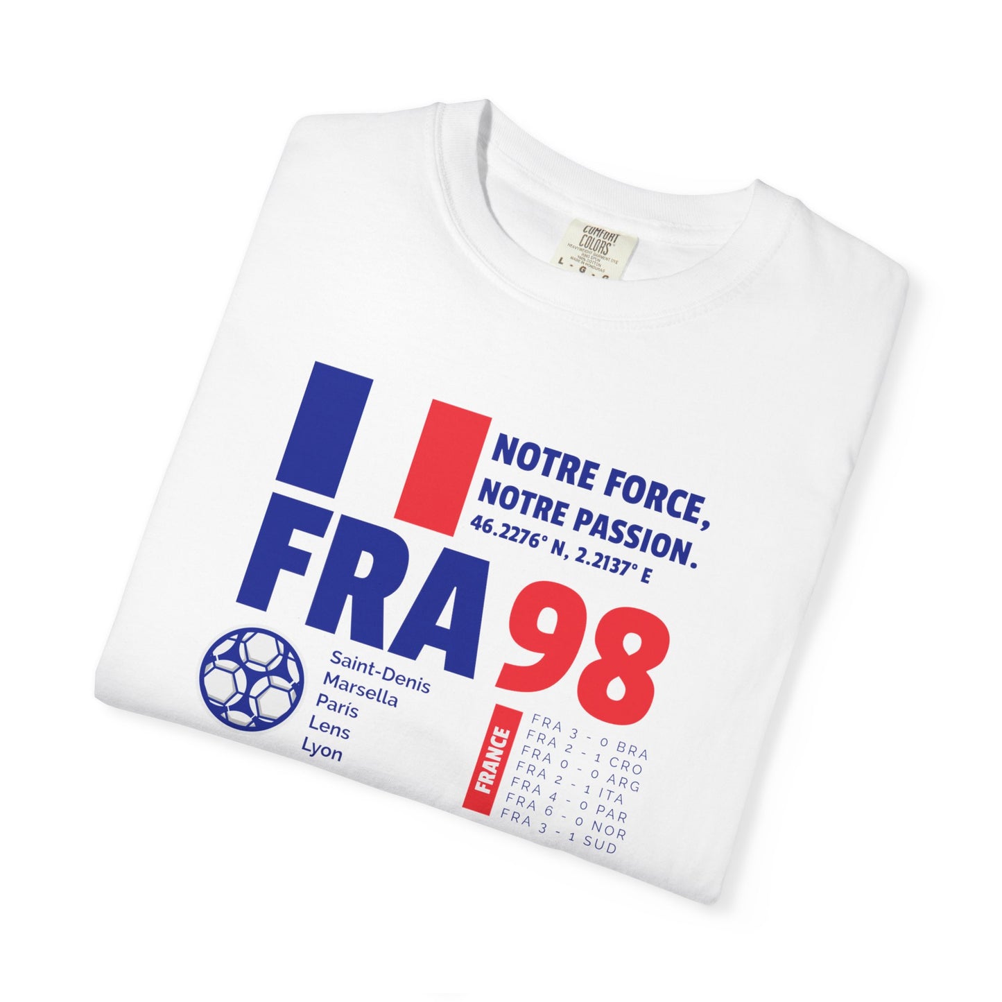 Unisex T-shirt France 98 Victory Celebrate French Passion