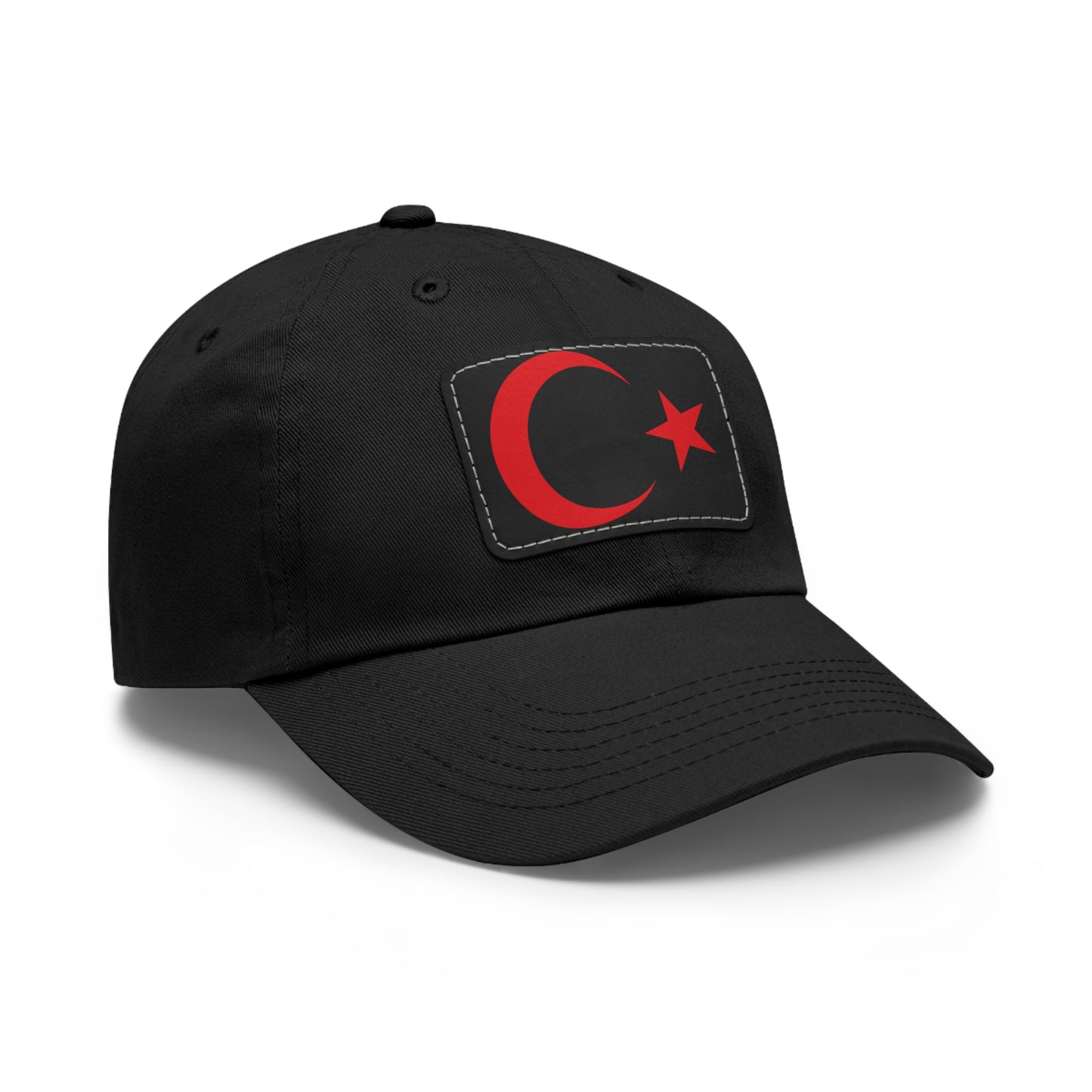 Stylish Dad Hat with Turkish Flag Leather Patch