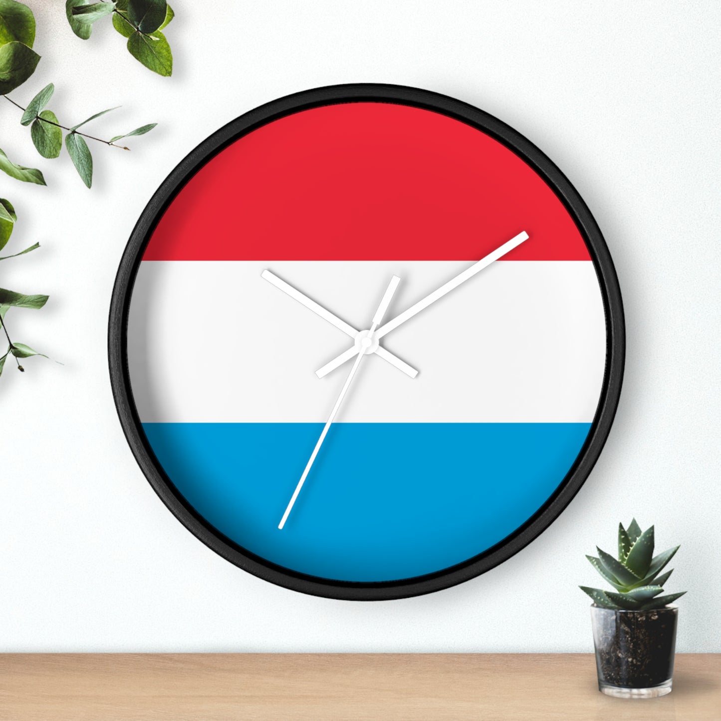 Luxembourg Flag Wall Clock - Modern Home Decor