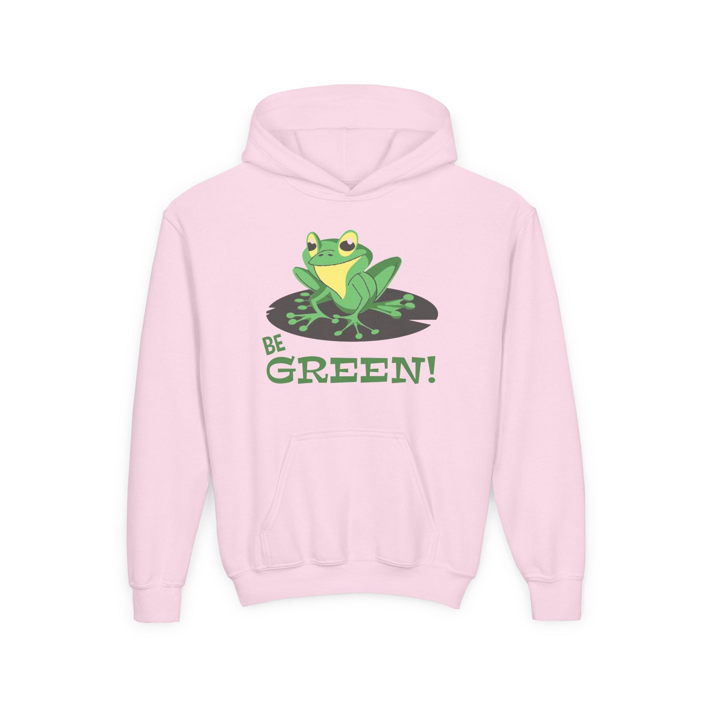 Eco-Friendly Youth Hoodie for Boys - 'Be Green!' Design