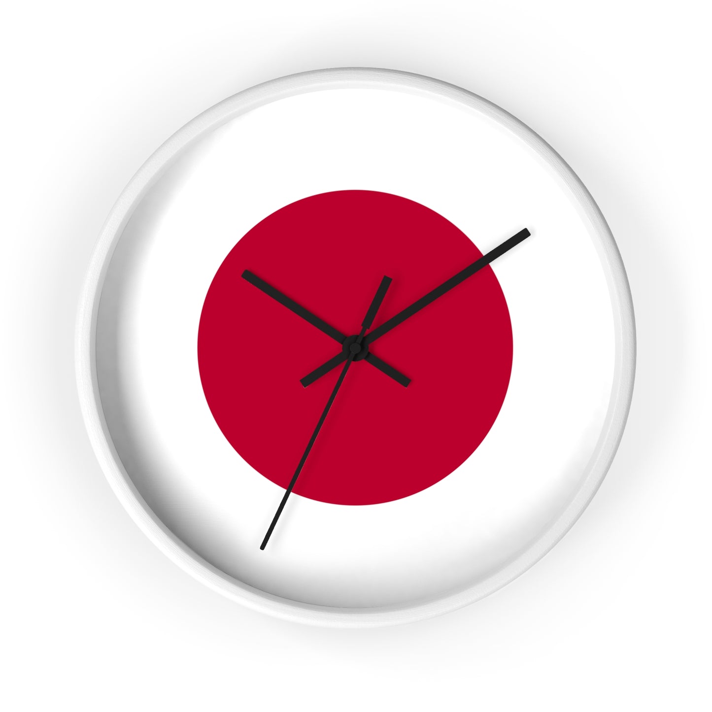 Minimalist Japanese Flag Wall Clock - Modern Decor for Home or Office