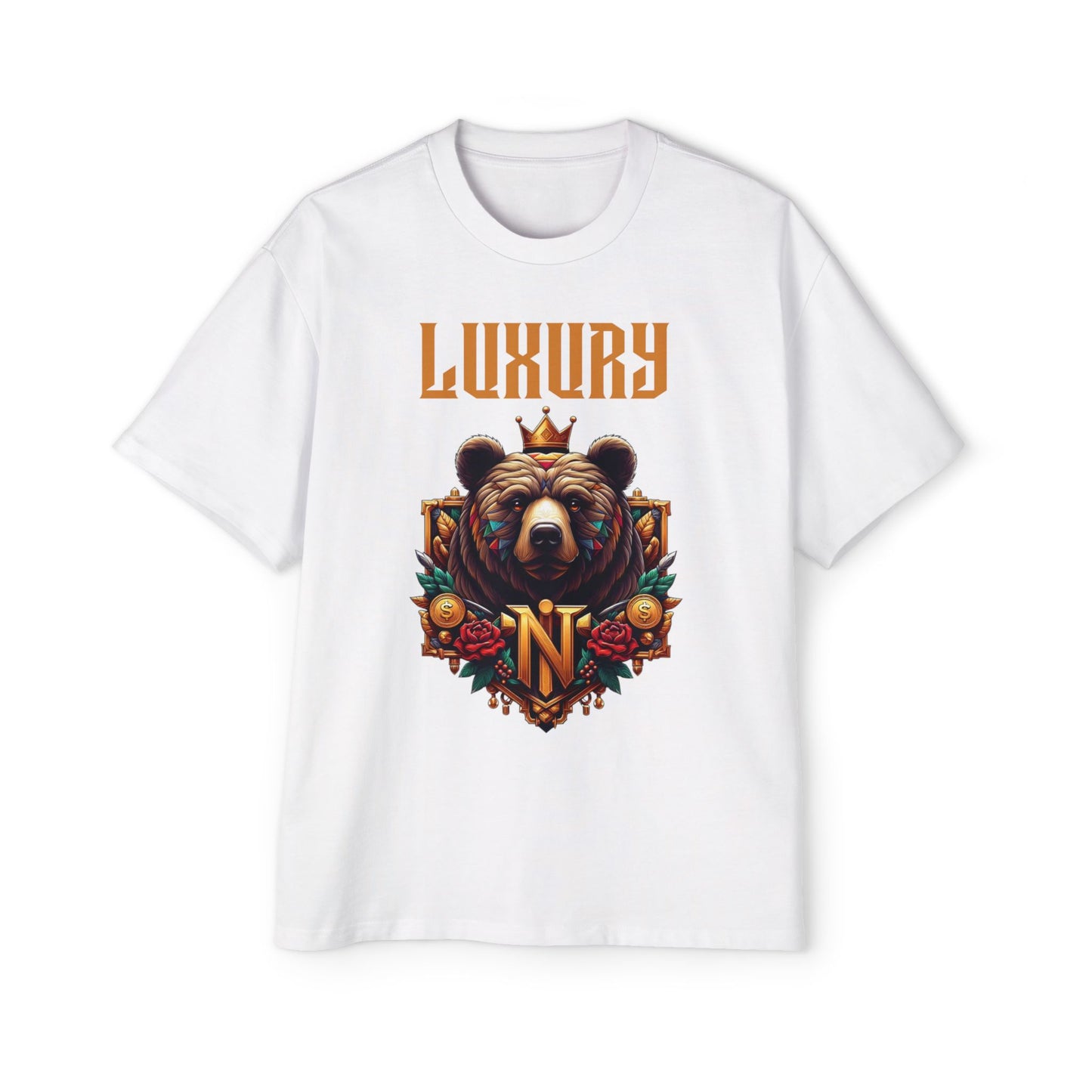 Luxury Bear Graphic Oversized Tee – Stylish Fashion for Trendsetters