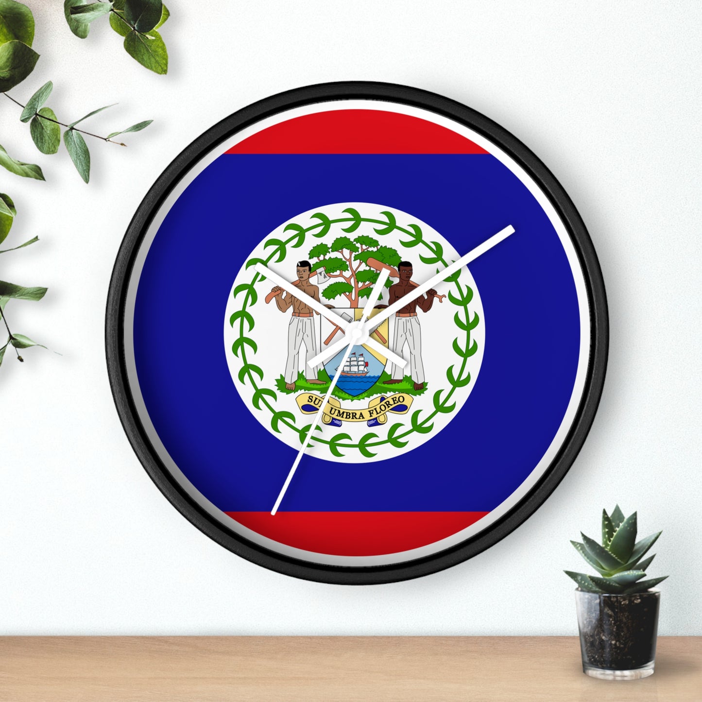 Belize Flag Wall Clock - Unique Home Decor for Belizean Pride