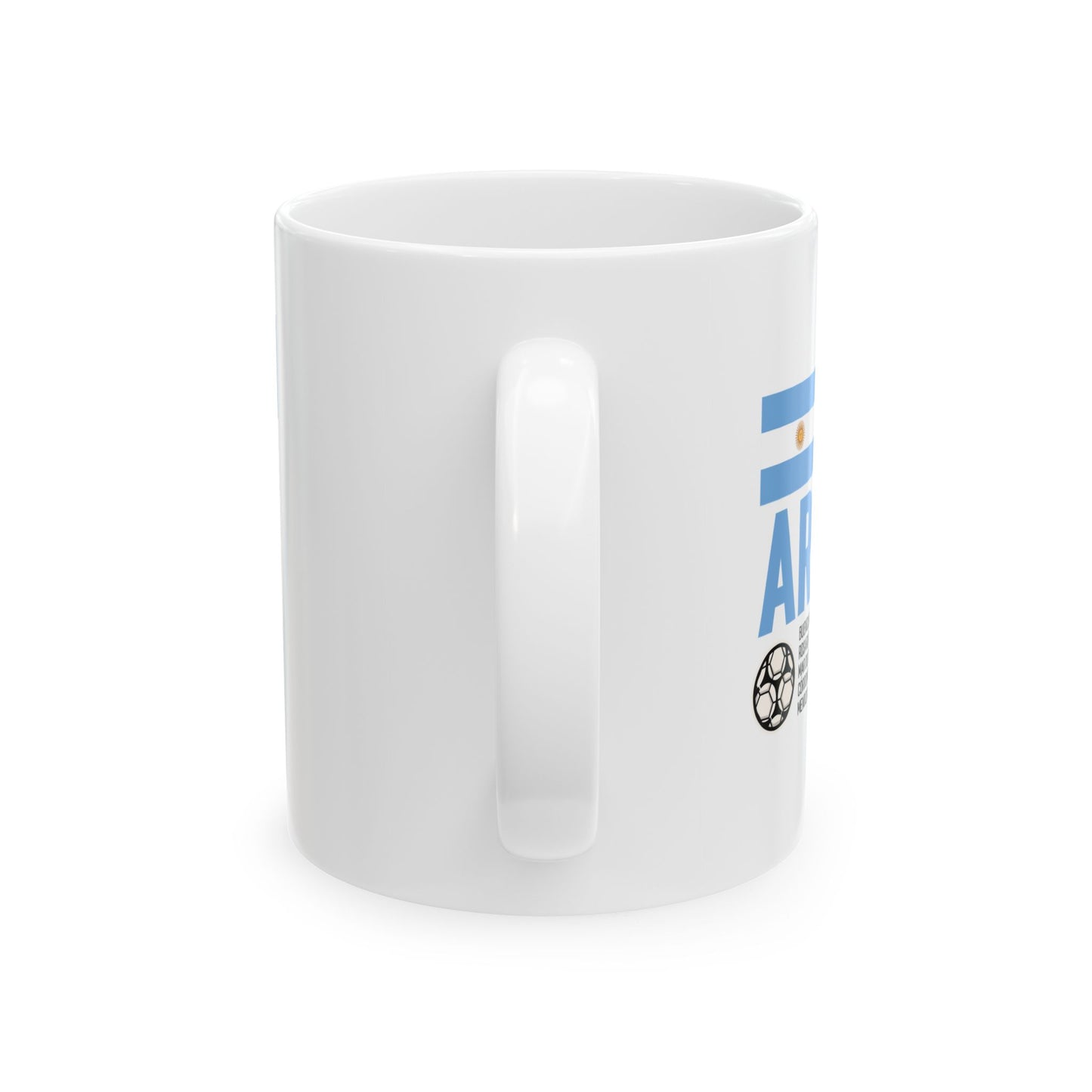 Modern Argenina Football Ceramic Mug Graphic Design Perfect for Coffee Lovers