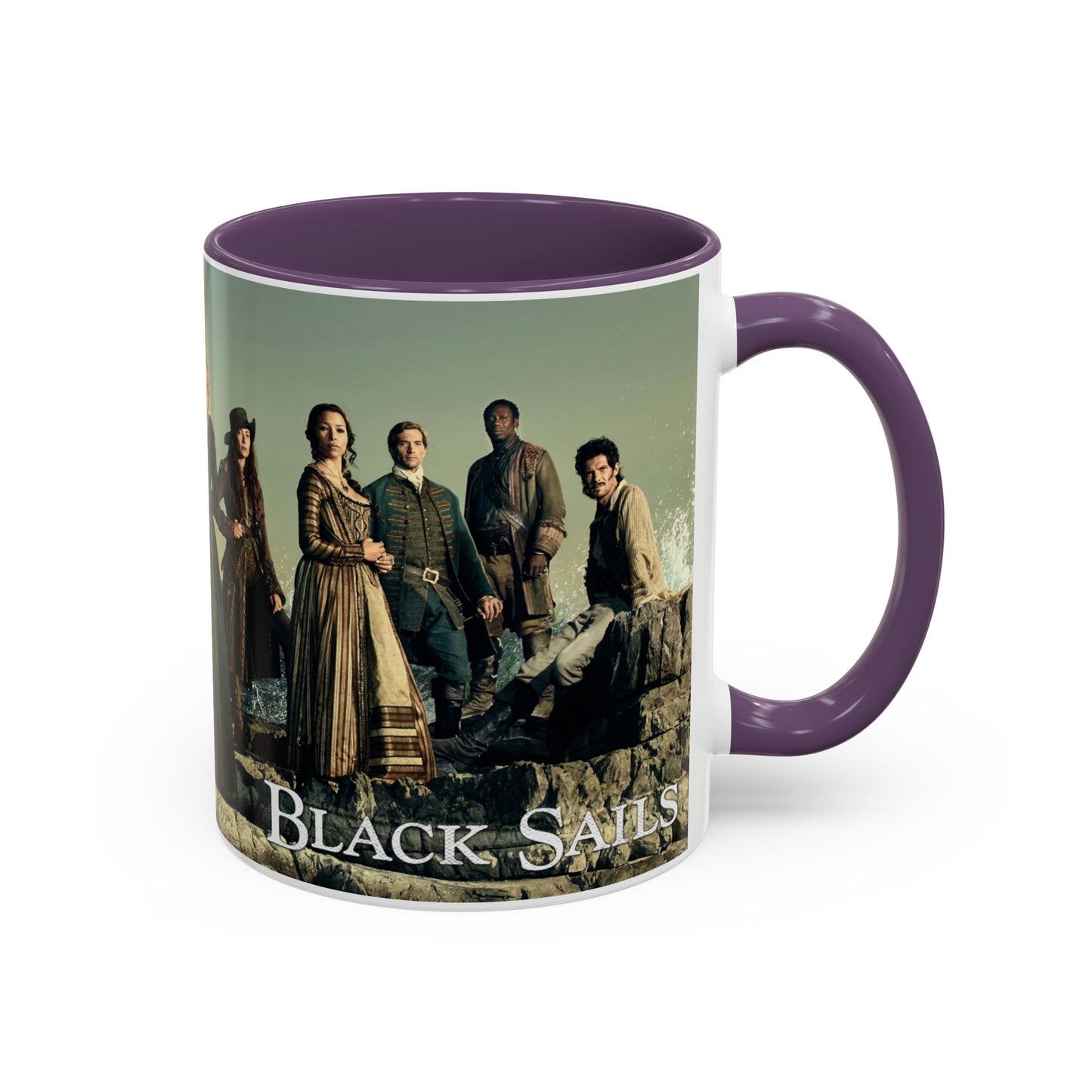 Black Sails Accent Coffee Mug - 11oz & 15oz | For Fans of Adventure & Pirates