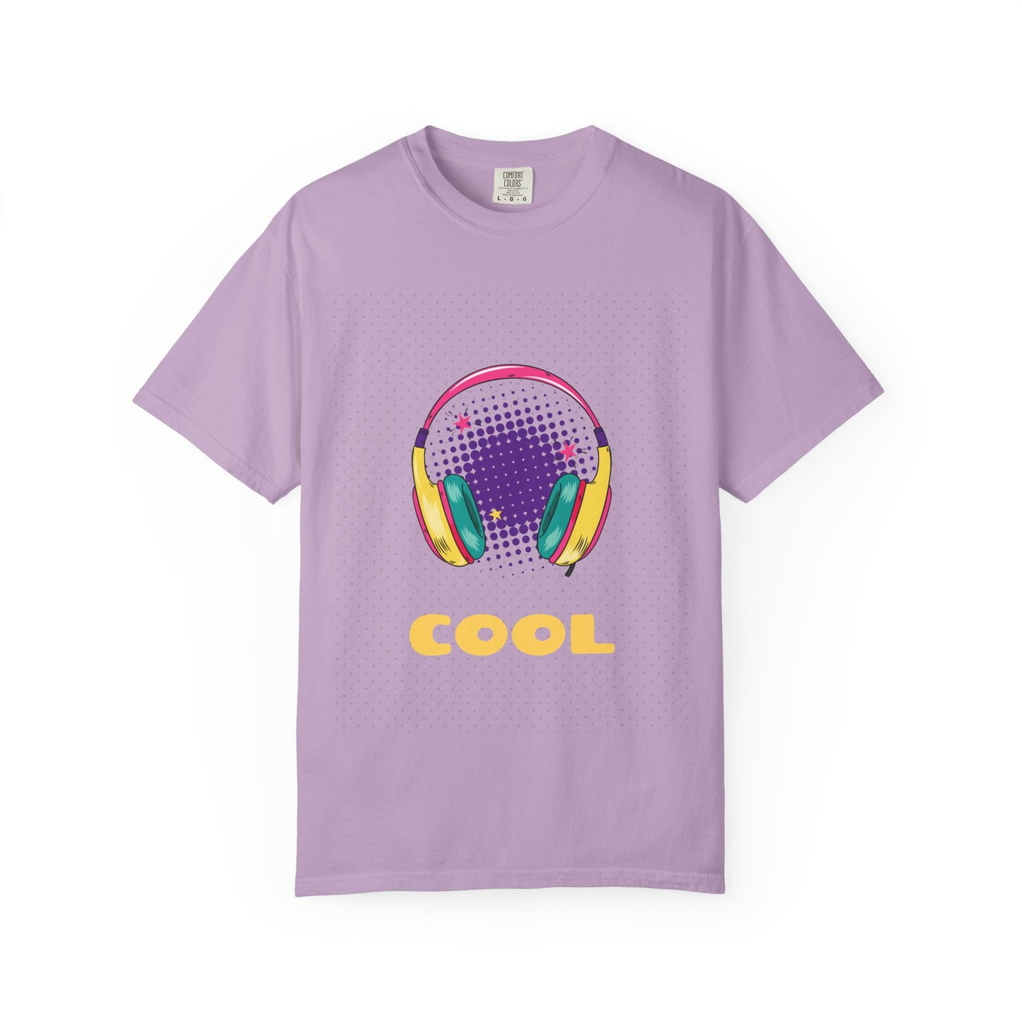 Cool Vibes Unisex Garment-Dyed T-Shirt with Headphones Graphic