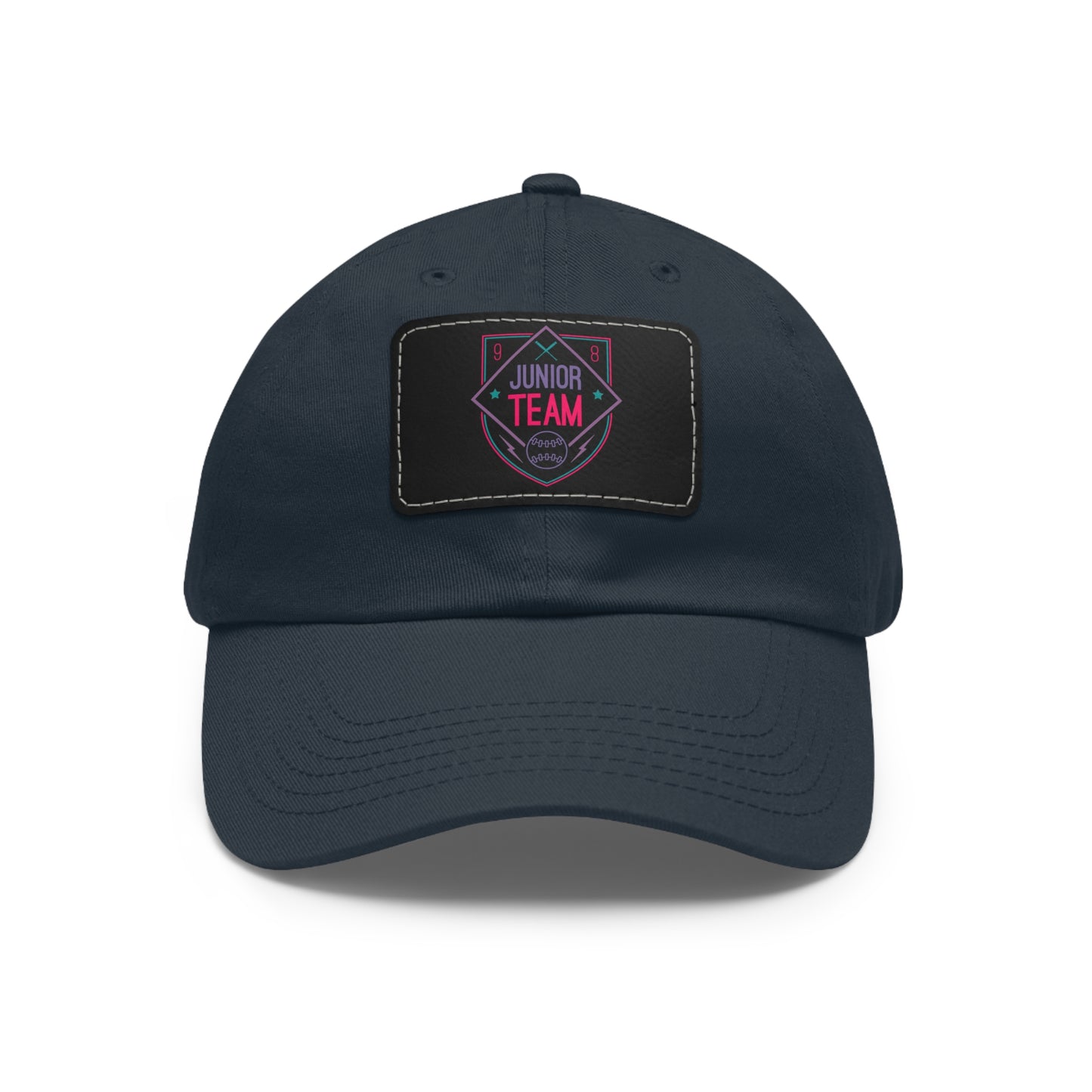 Junior Team Leather Patch Dad Hat | Casual Baseball Cap