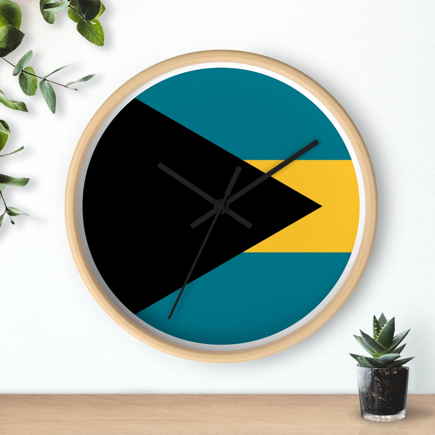 Bahamas Flag Wall Clock - Modern Home Decor for Beach Lovers