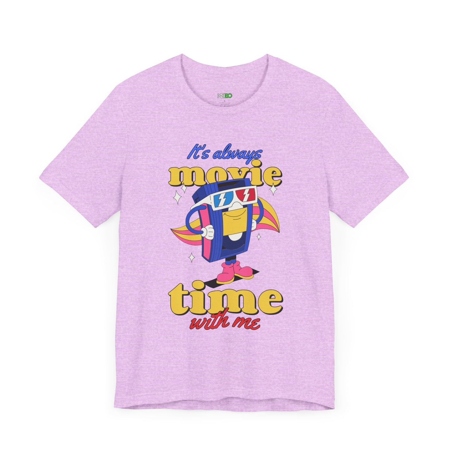 Movie Time Men's Jersey Tee - Fun Graphic T-Shirt for Film Lovers