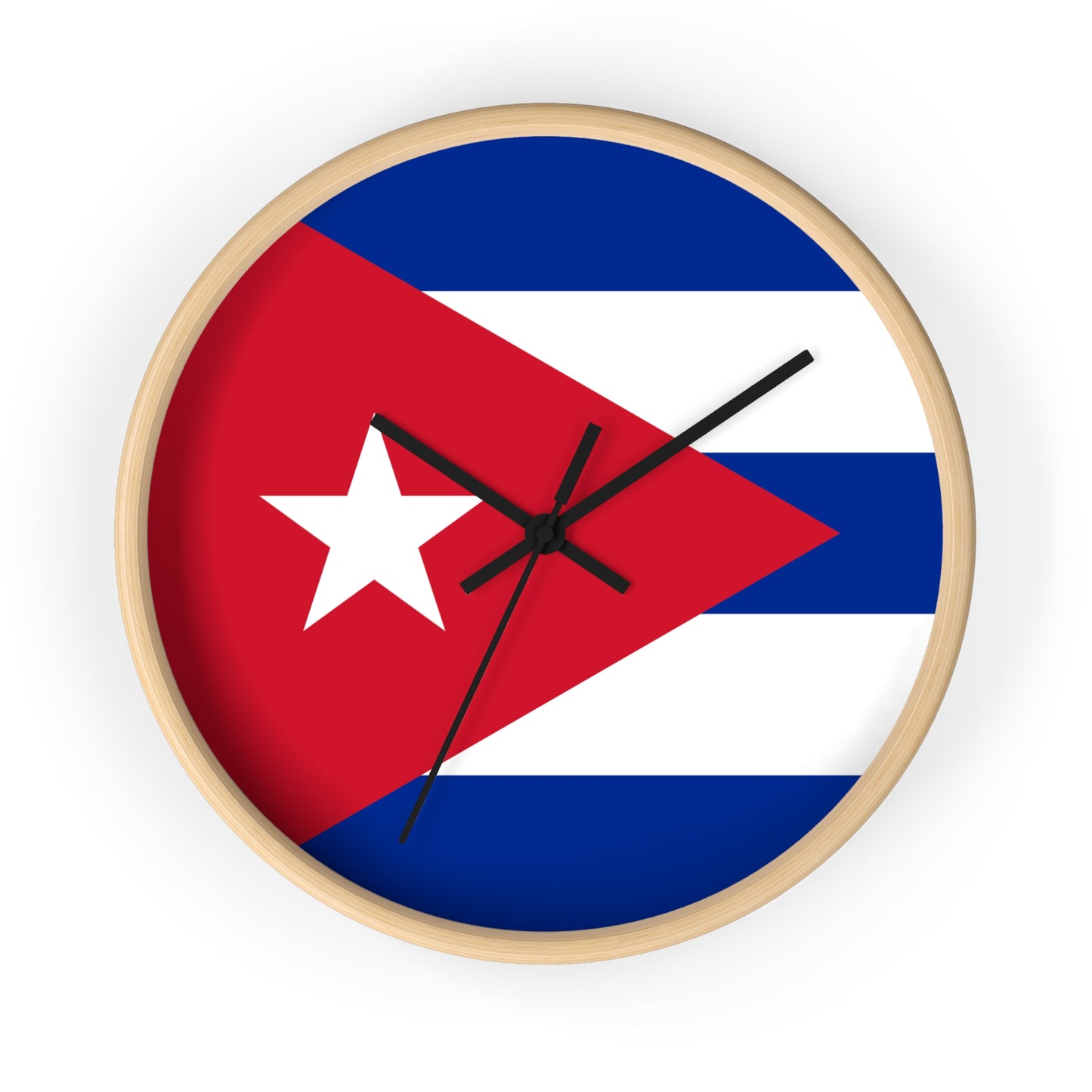 Cuban Flag Wall Clock – Vibrant Decor for Home & Office