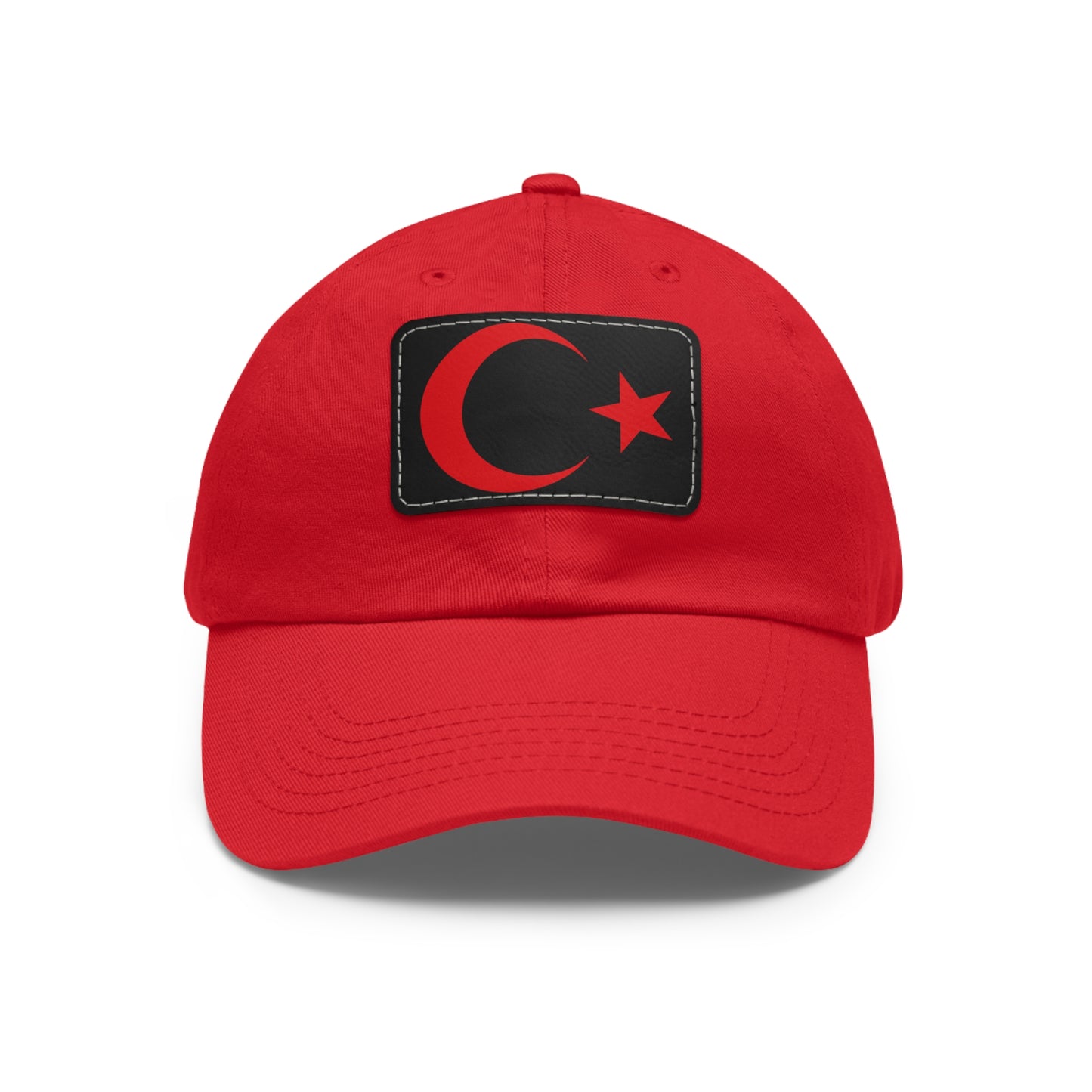 Stylish Dad Hat with Turkish Flag Leather Patch