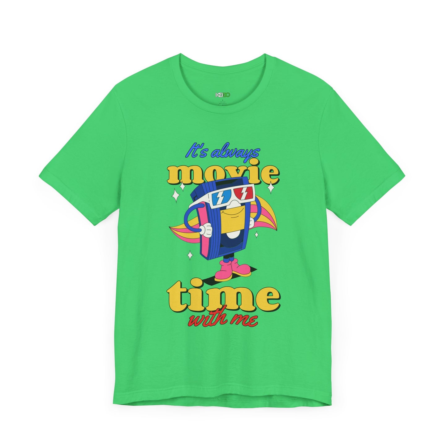 Movie Time Men's Jersey Tee - Fun Graphic T-Shirt for Film Lovers