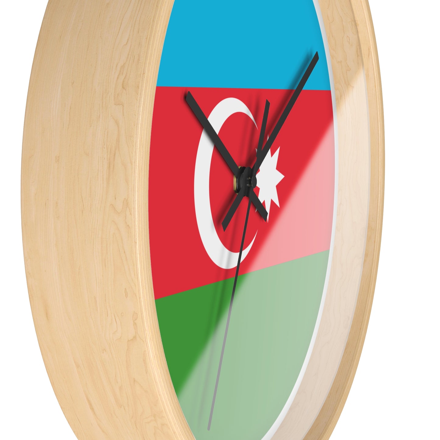 Azerbaijani Flag Wall Clock - Stylish Timepiece for National Pride