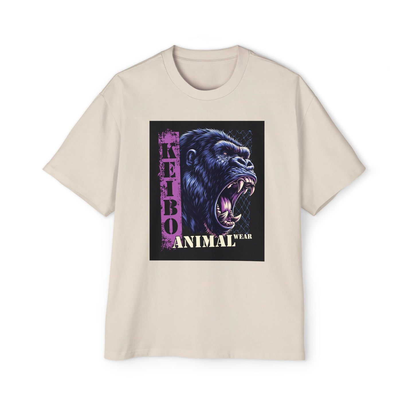 Men's Heavy Oversized T-shirt KEIBO - Fierce Gorilla Graphic