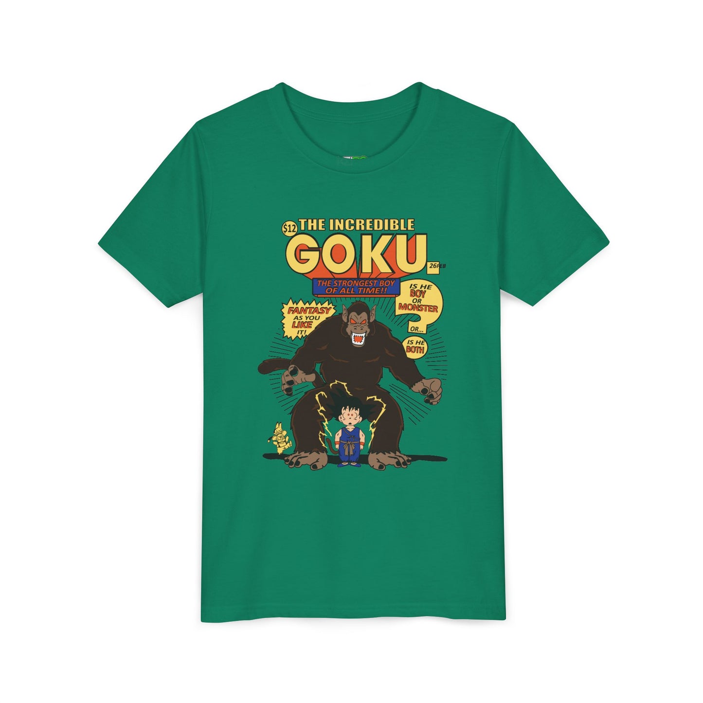 Anime Incredible Goku Youth Short Sleeve Tee – Fun Graphic T-Shirt