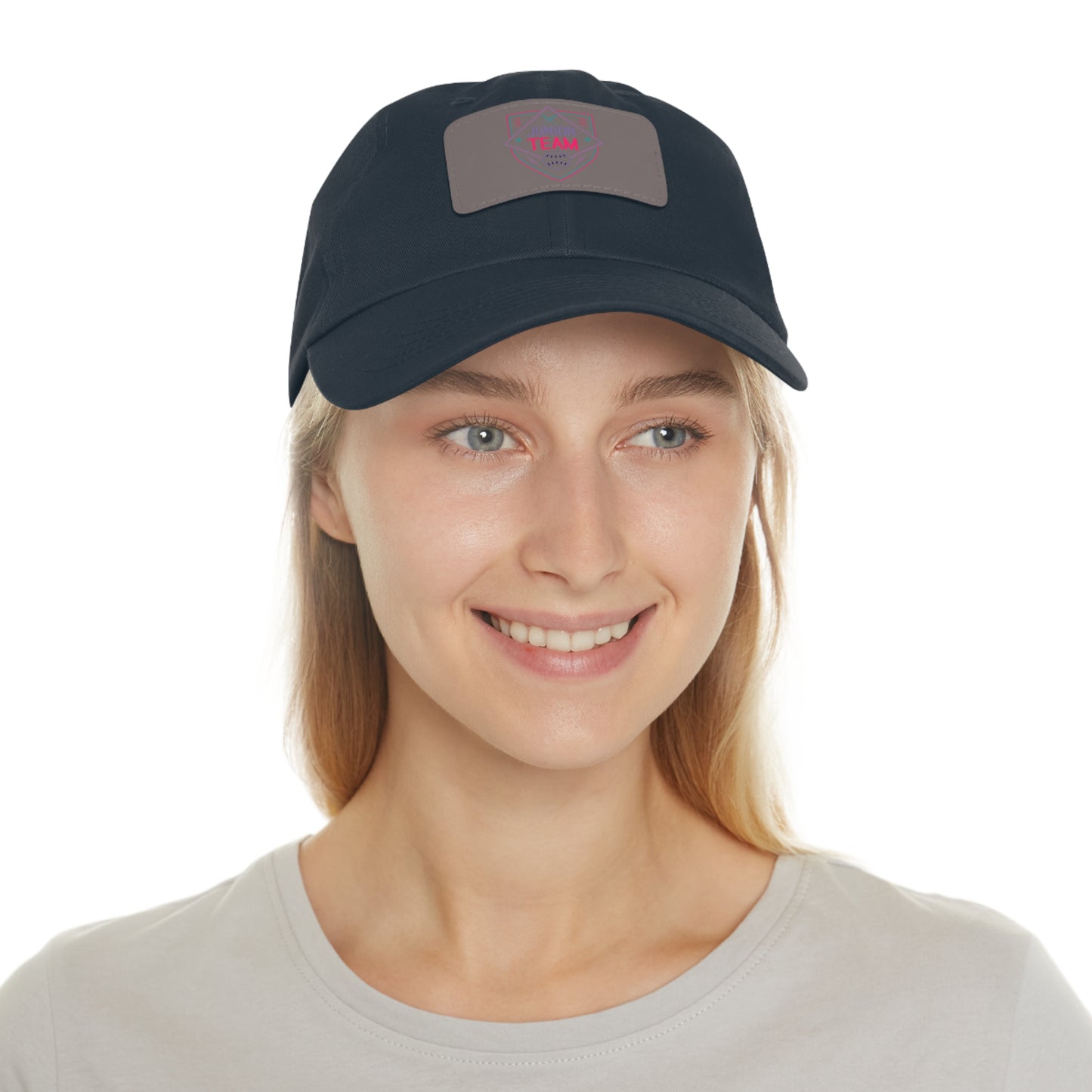Junior Team Leather Patch Dad Hat | Casual Baseball Cap