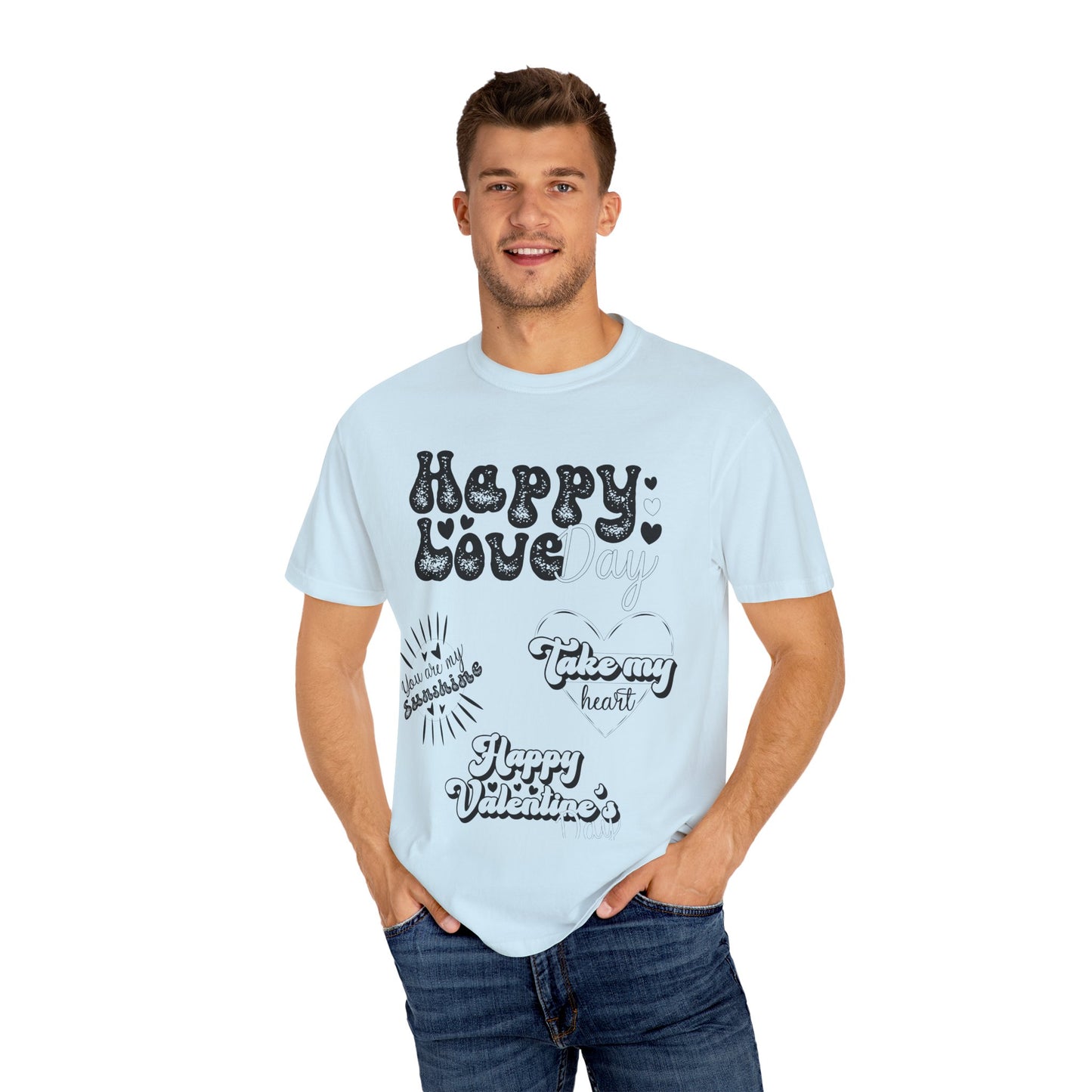 Women Graphic T-Shirt Happy Love Day for Valentine's Day