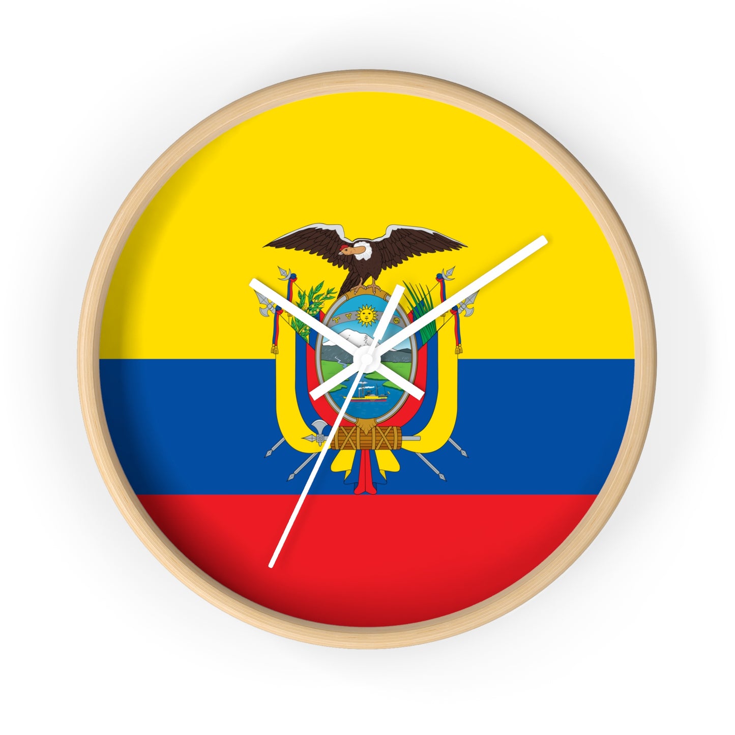 Ecuador Flag Wall Clock - Stylish Timepiece for Home & Office Décor
