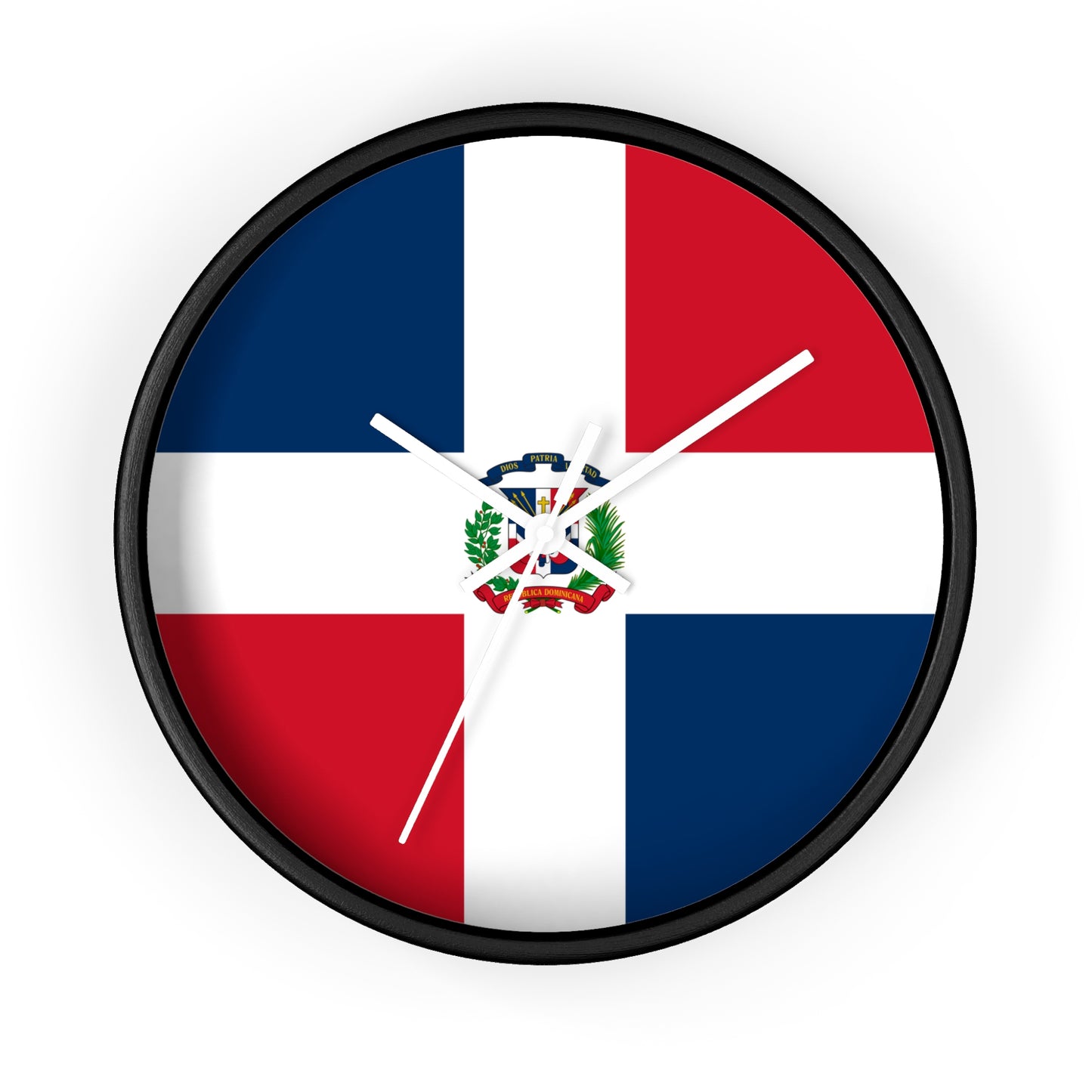 Dominican Republic Flag Wall Clock - Perfect for Home Decor & Gifts